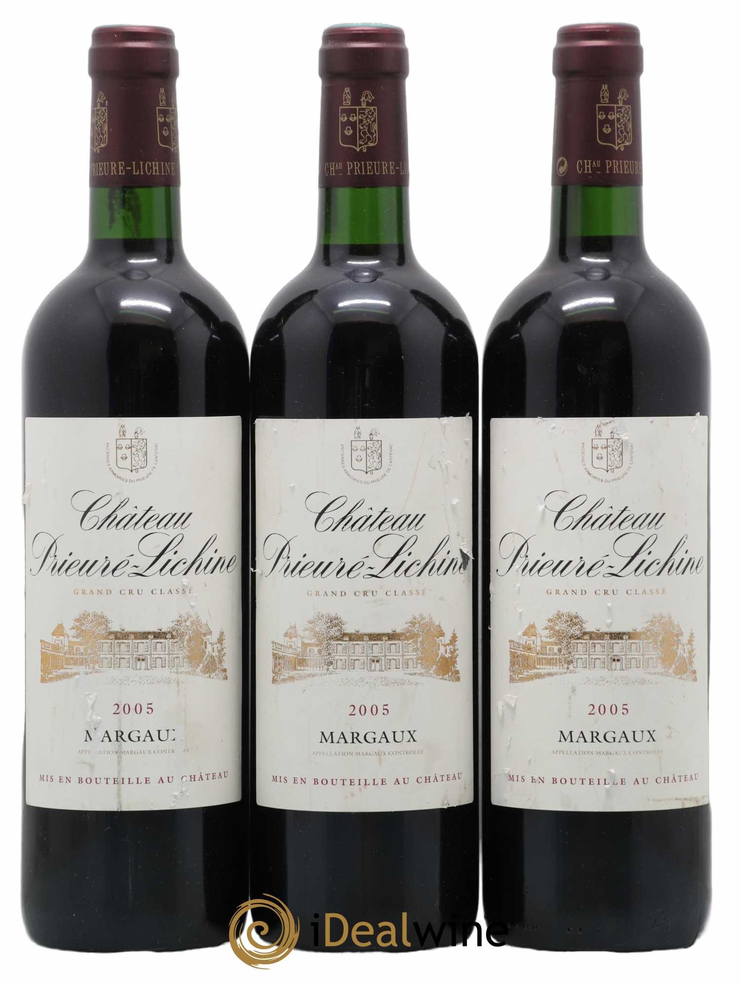 Château Prieuré Lichine 4ème Grand Cru Classé 2005 - Lot de 3 bouteilles - 0