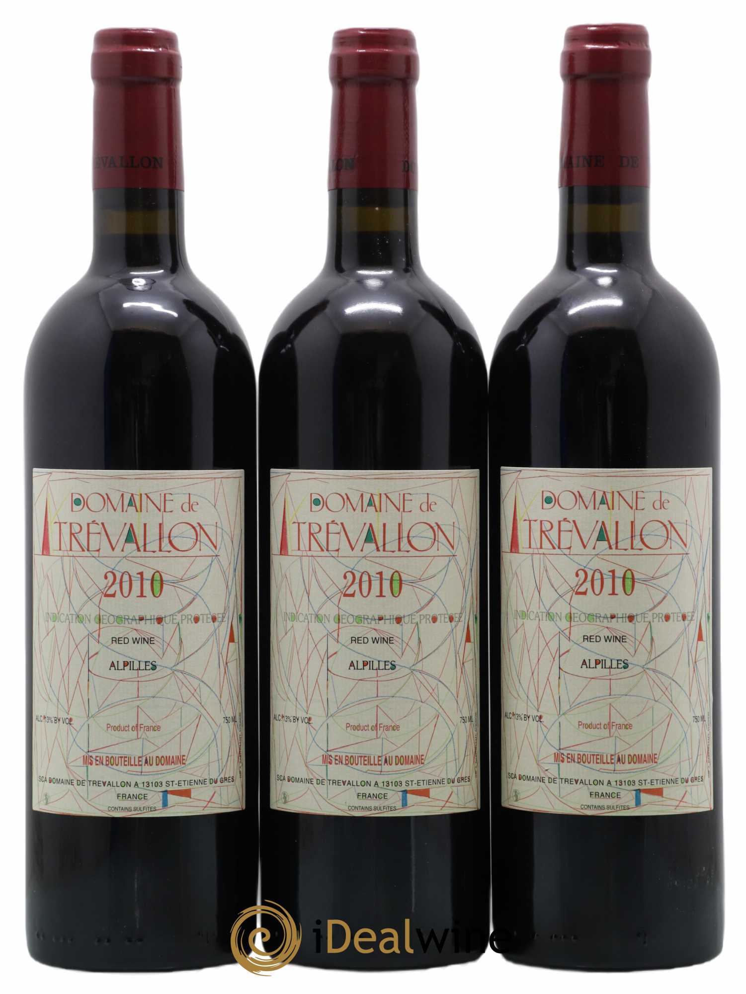 Alpilles Trévallon (Domaine de) Eloi Dürrbach 2010 - Lot de 3 bouteilles - 0