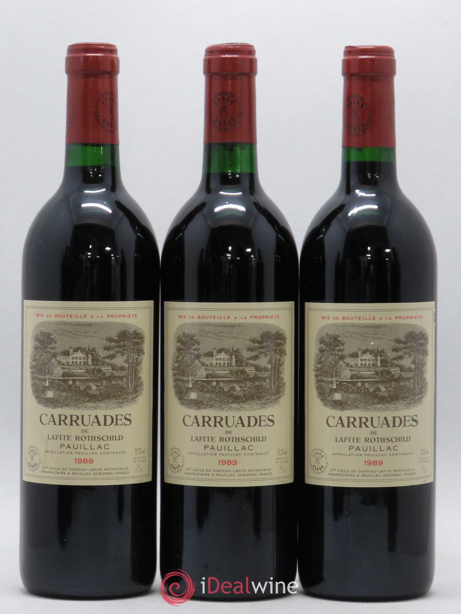 Carruades de Lafite Rothschild Second Vin 1989 - Lot de 6 bouteilles - 1