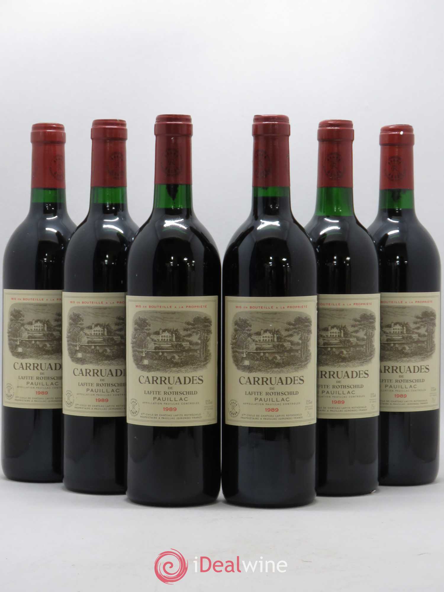 Carruades de Lafite Rothschild Second Vin 1989 - Lot de 6 bouteilles - 0