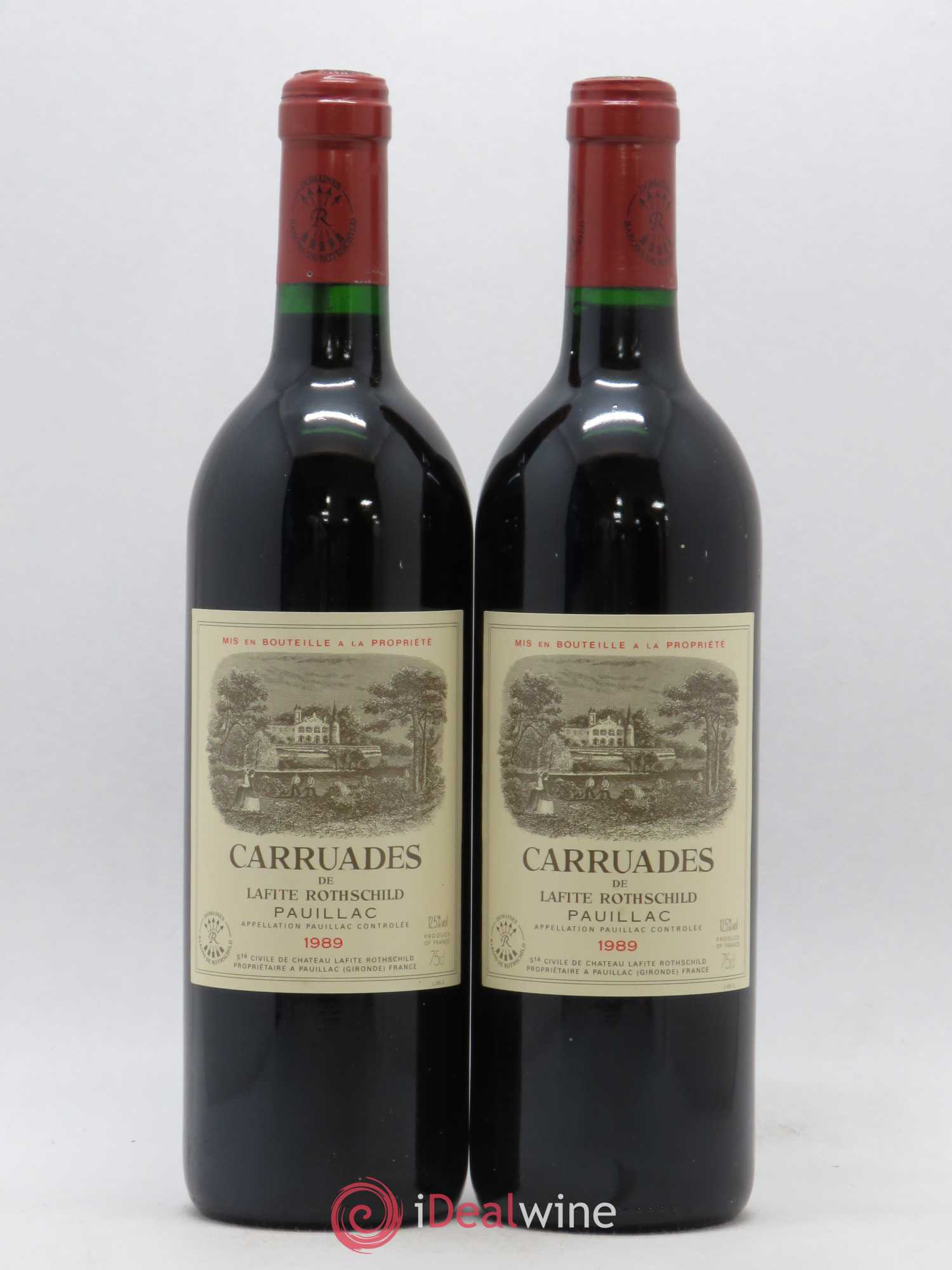Carruades de Lafite Rothschild Second Vin 1989 - Lot de 2 bouteilles - 0