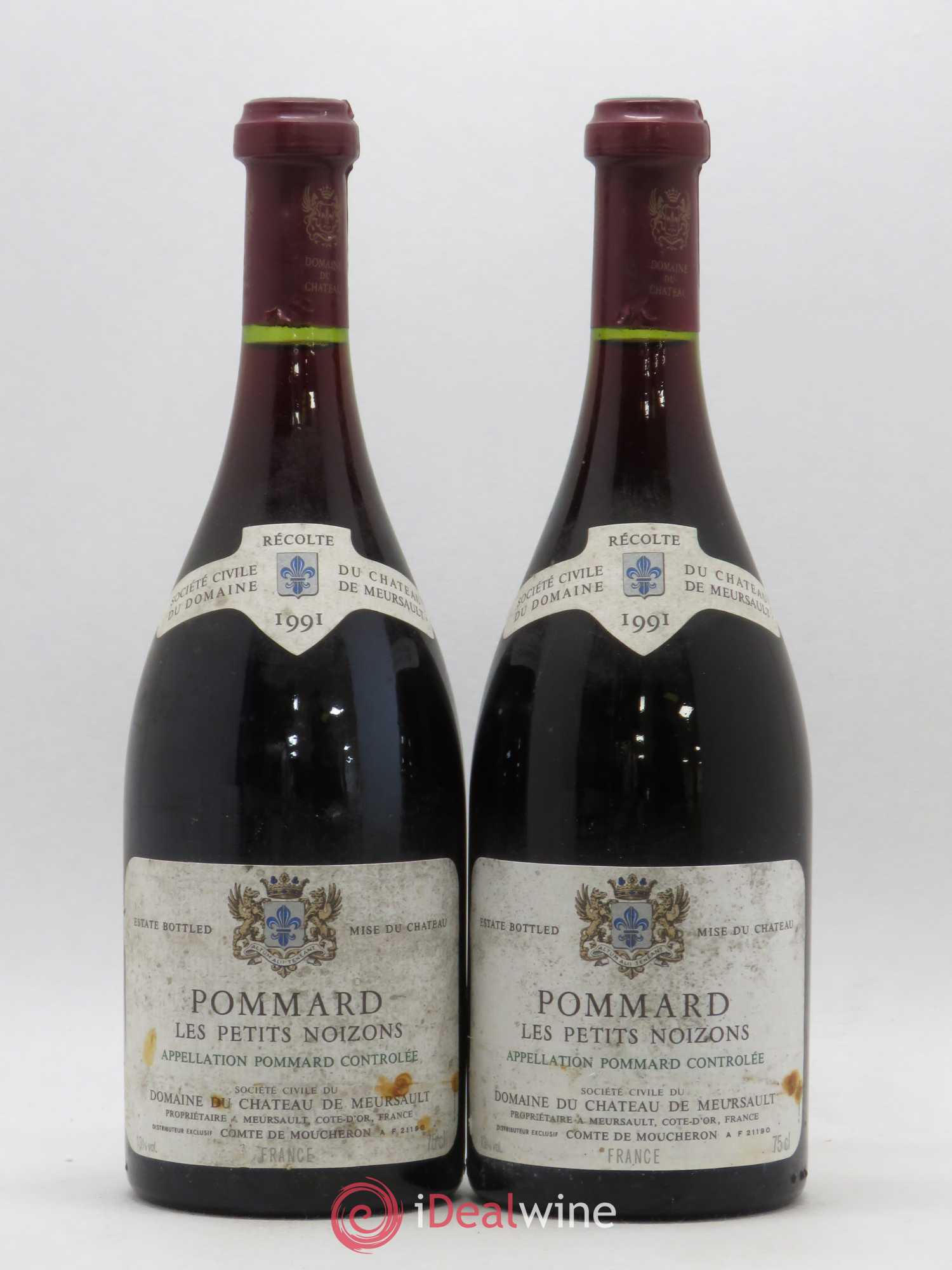 Pommard Les Petits Noizons Château de Meursault 1991 - Lot de 2 bouteilles - 0
