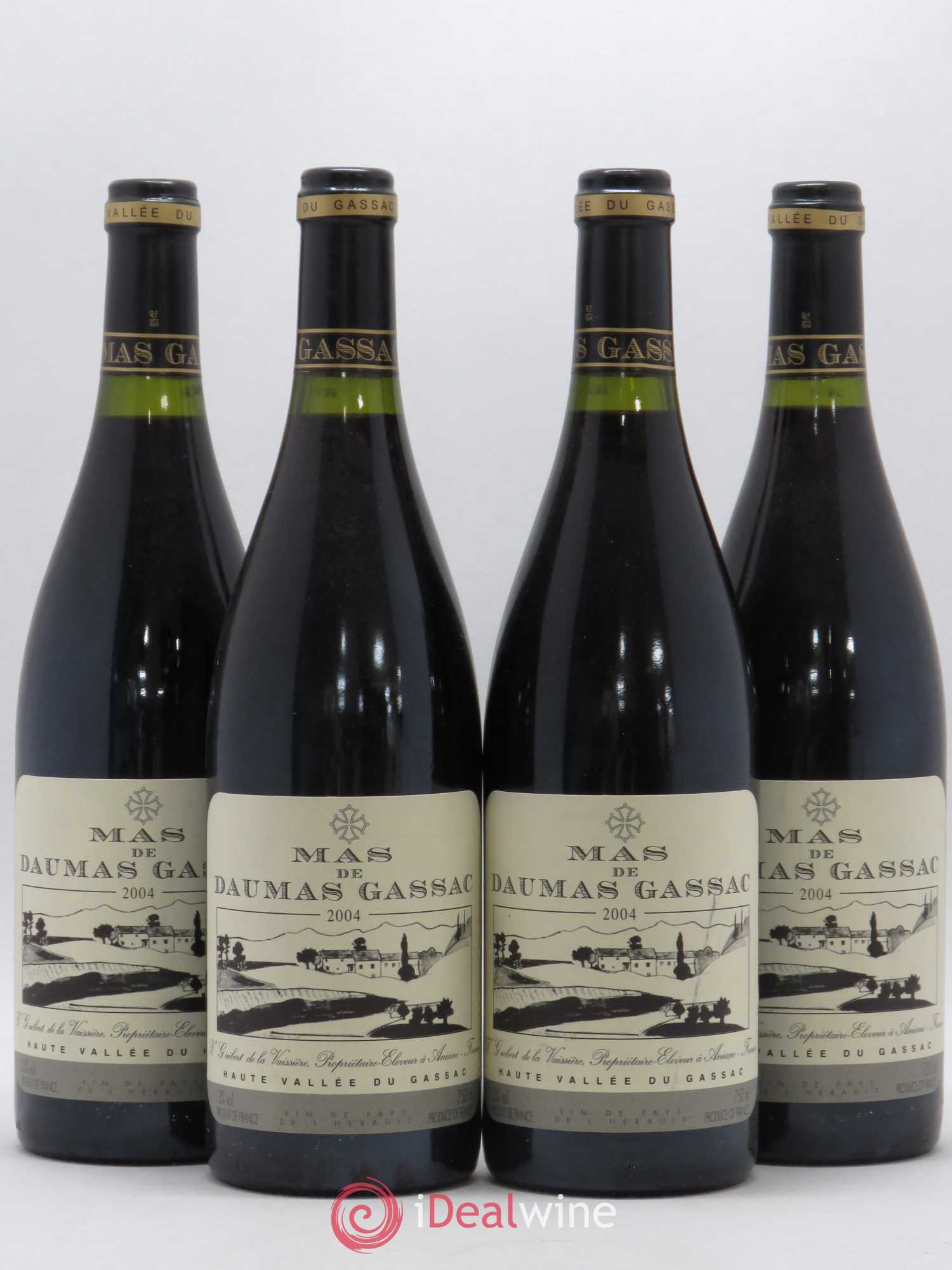 Pays d'Hérault Mas de Daumas Gassac 2004 - Posten von 4 Flaschen - 0