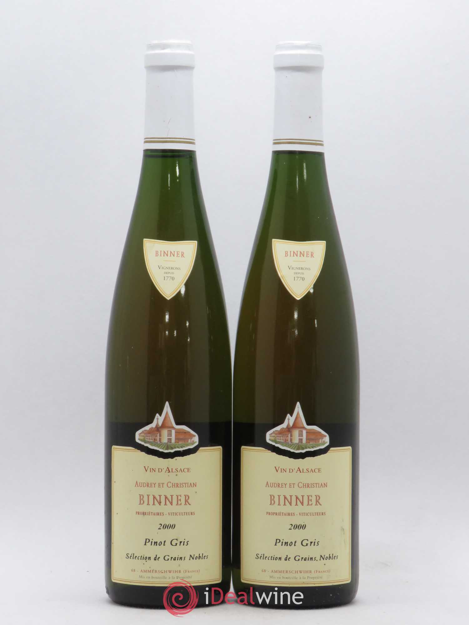 Pinot Gris (Tokay) Sélection de Grains Nobles Binner 2000 - Lotto di 2 bottiglie - 0