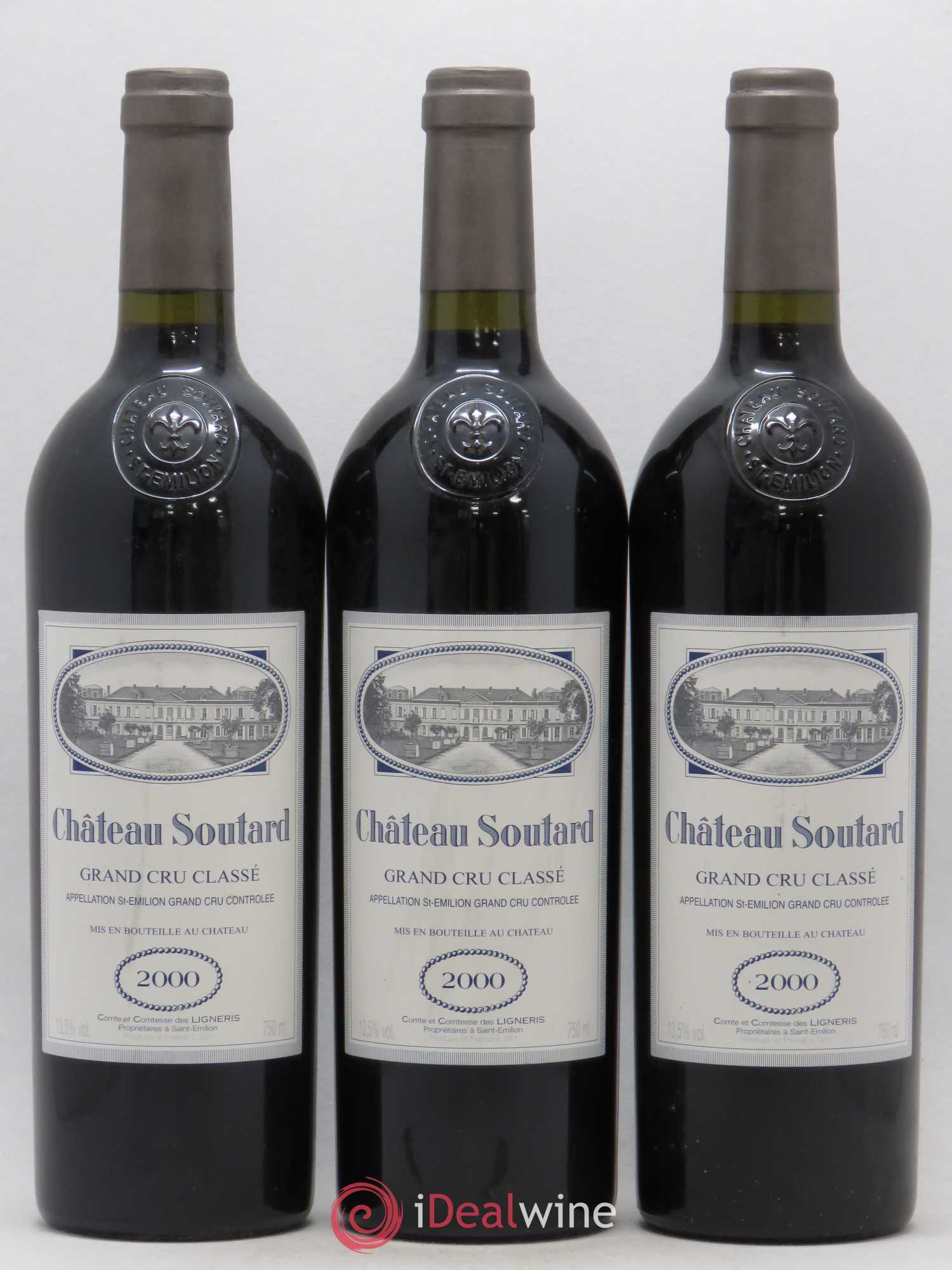 Château Soutard Grand Cru Classé 2000 - Lot de 12 bouteilles - 1