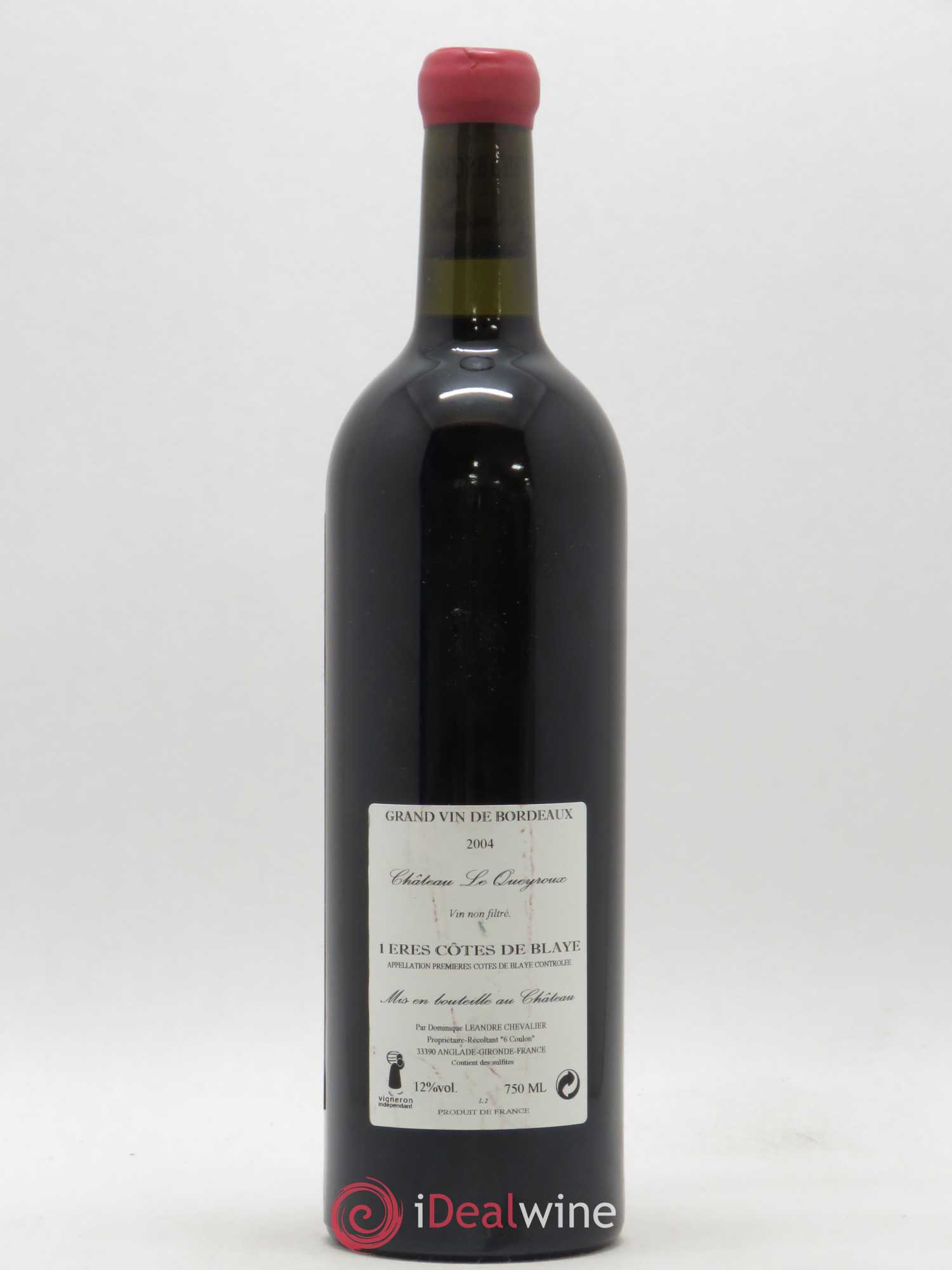 Premières-Côtes-de-Blaye (Blaye-Côtes-de-Bordeaux) Château Le Queyroux Le Joyau (sans prix de réserve) 2004 - Posten von 1 Flasche - 1