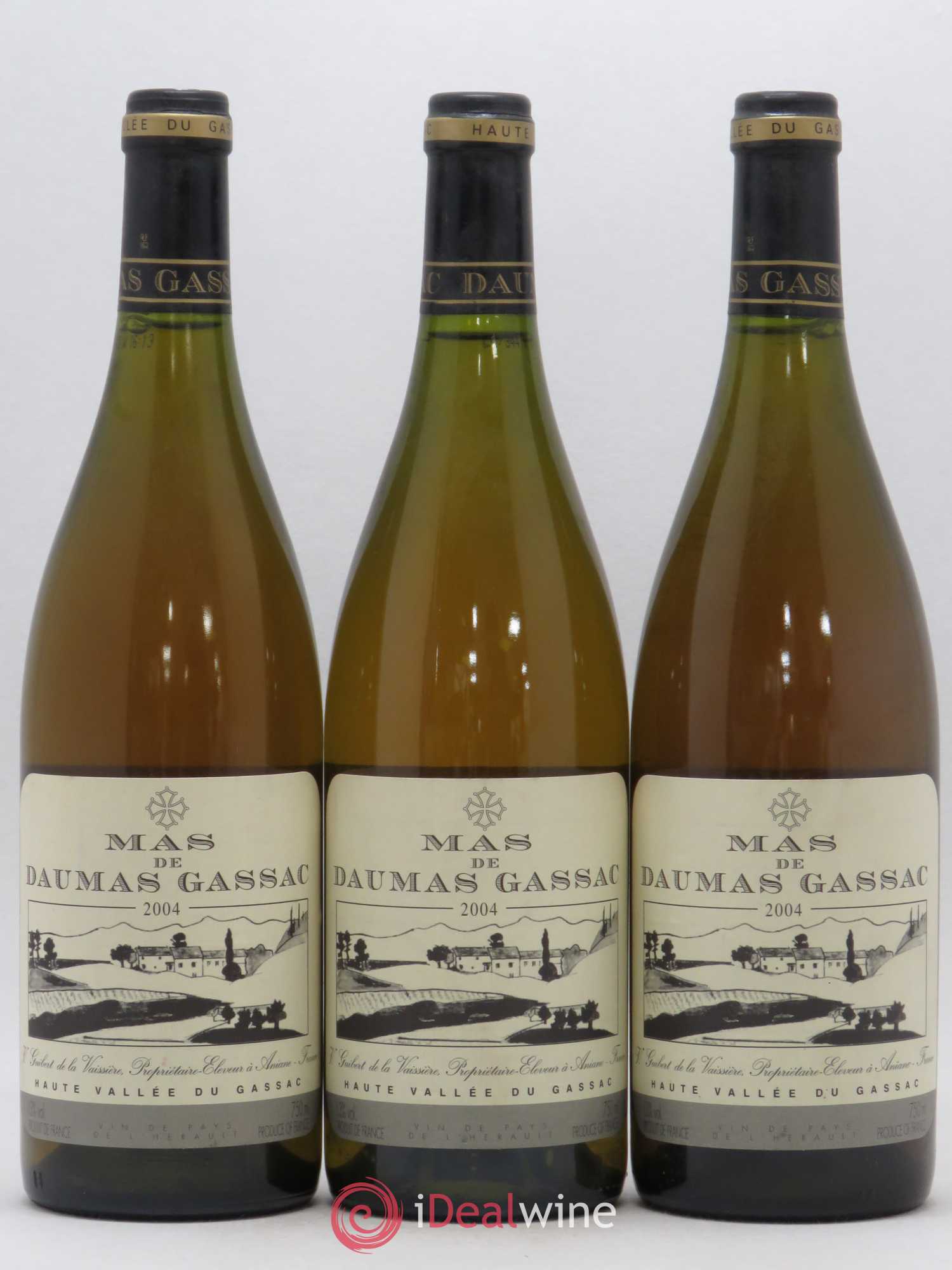 Pays d'Hérault Mas de Daumas Gassac 2004 - Posten von 3 Flaschen - 0