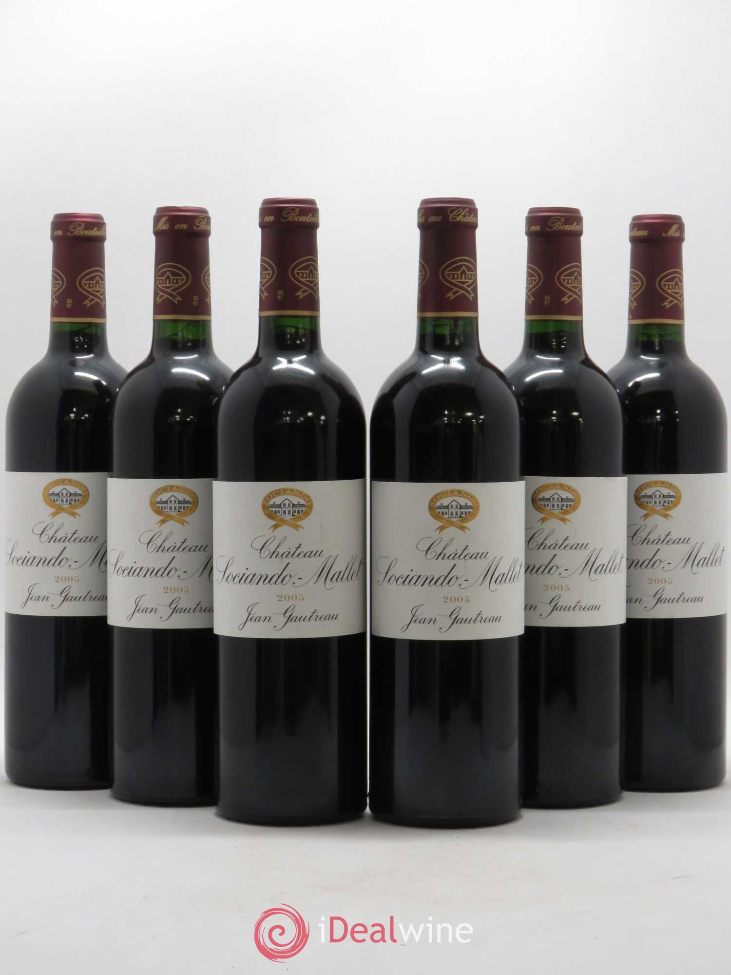 Château Sociando Mallet 2005 - Lot de 6 bouteilles - 0