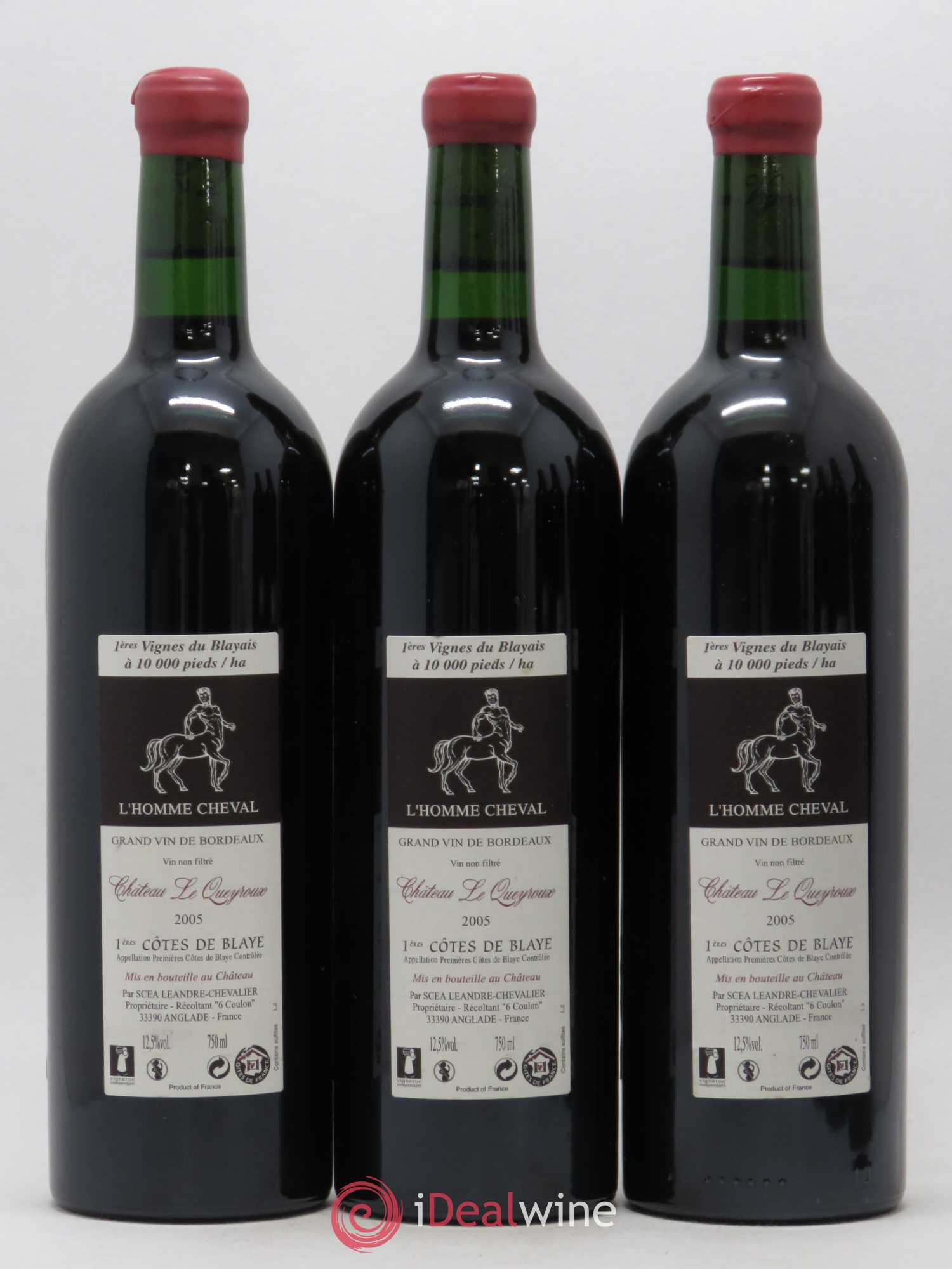Premières-Côtes-de-Blaye (Blaye-Côtes-de-Bordeaux) Château Le Queyroux Le Joyau 2005 - Lotto di 6 bottiglie - 2