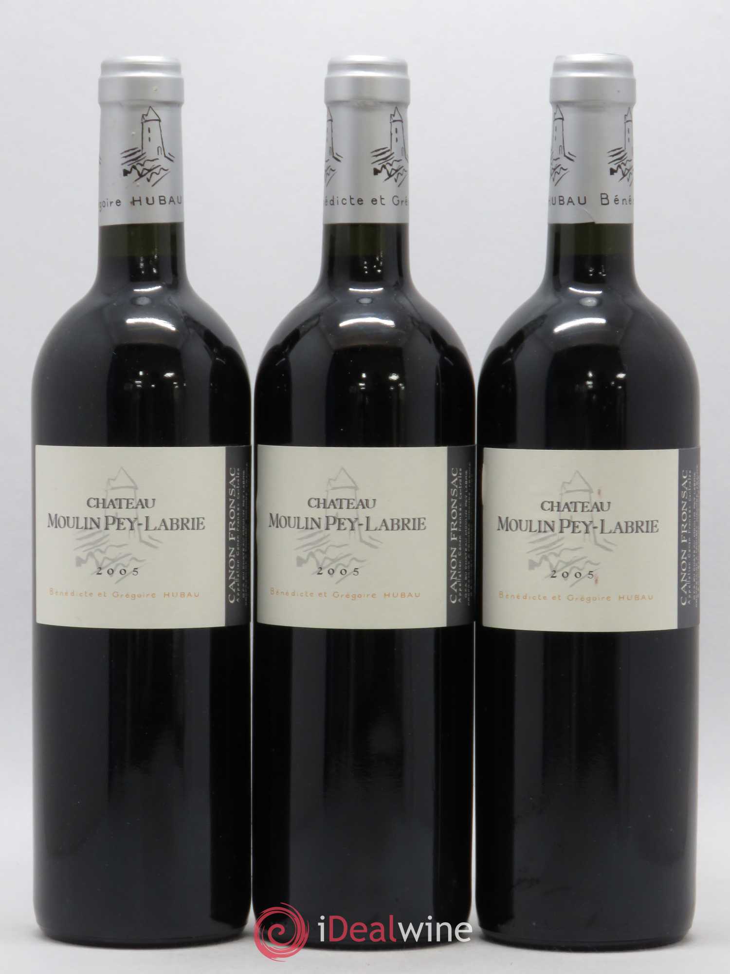 Château Moulin Pey-Labrie 2005 - Lot de 3 bouteilles - 0