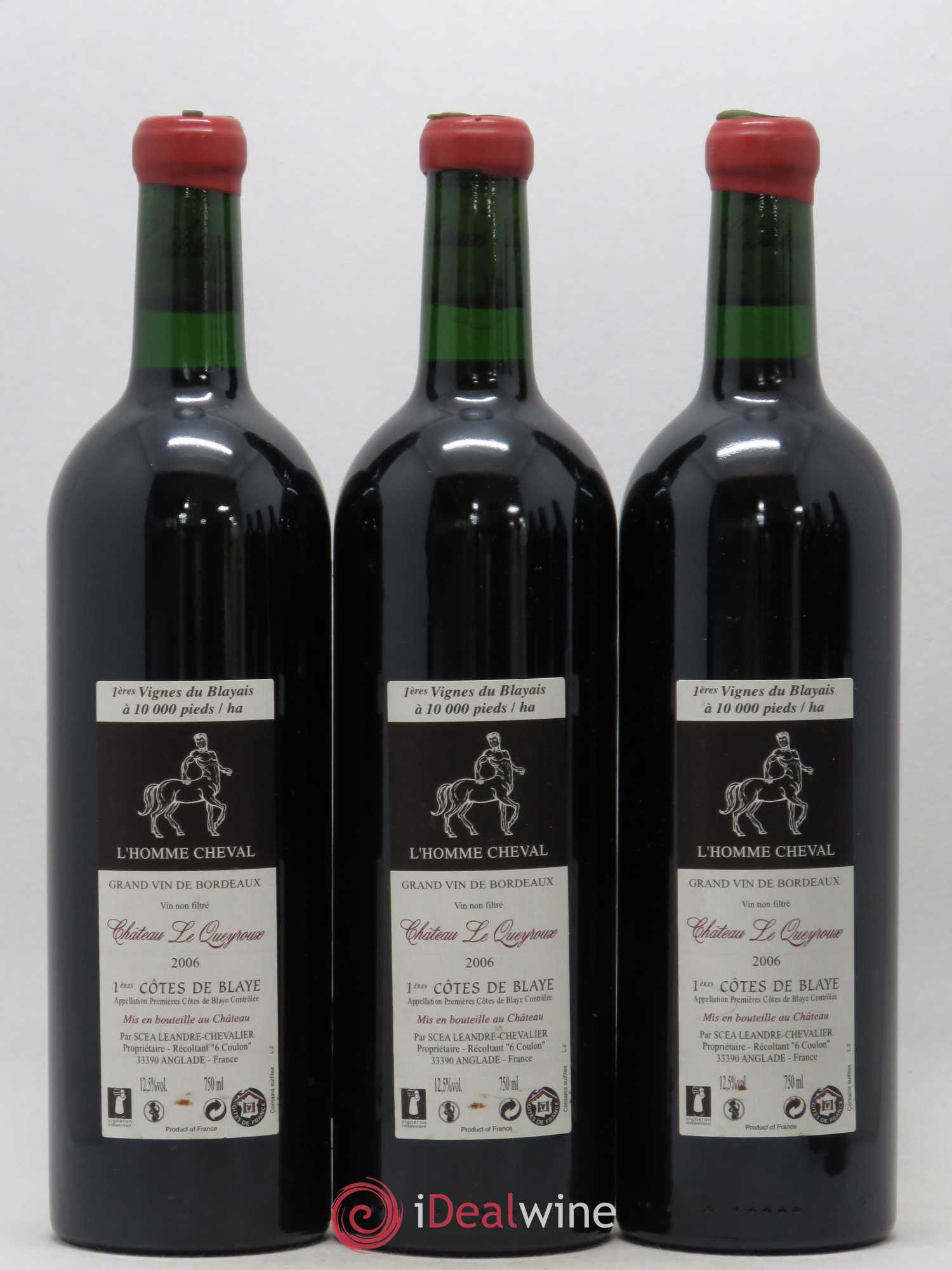 Premières-Côtes-de-Blaye (Blaye-Côtes-de-Bordeaux) Château Le Queyroux Le Joyau 2006 - Lotto di 6 bottiglie - 2