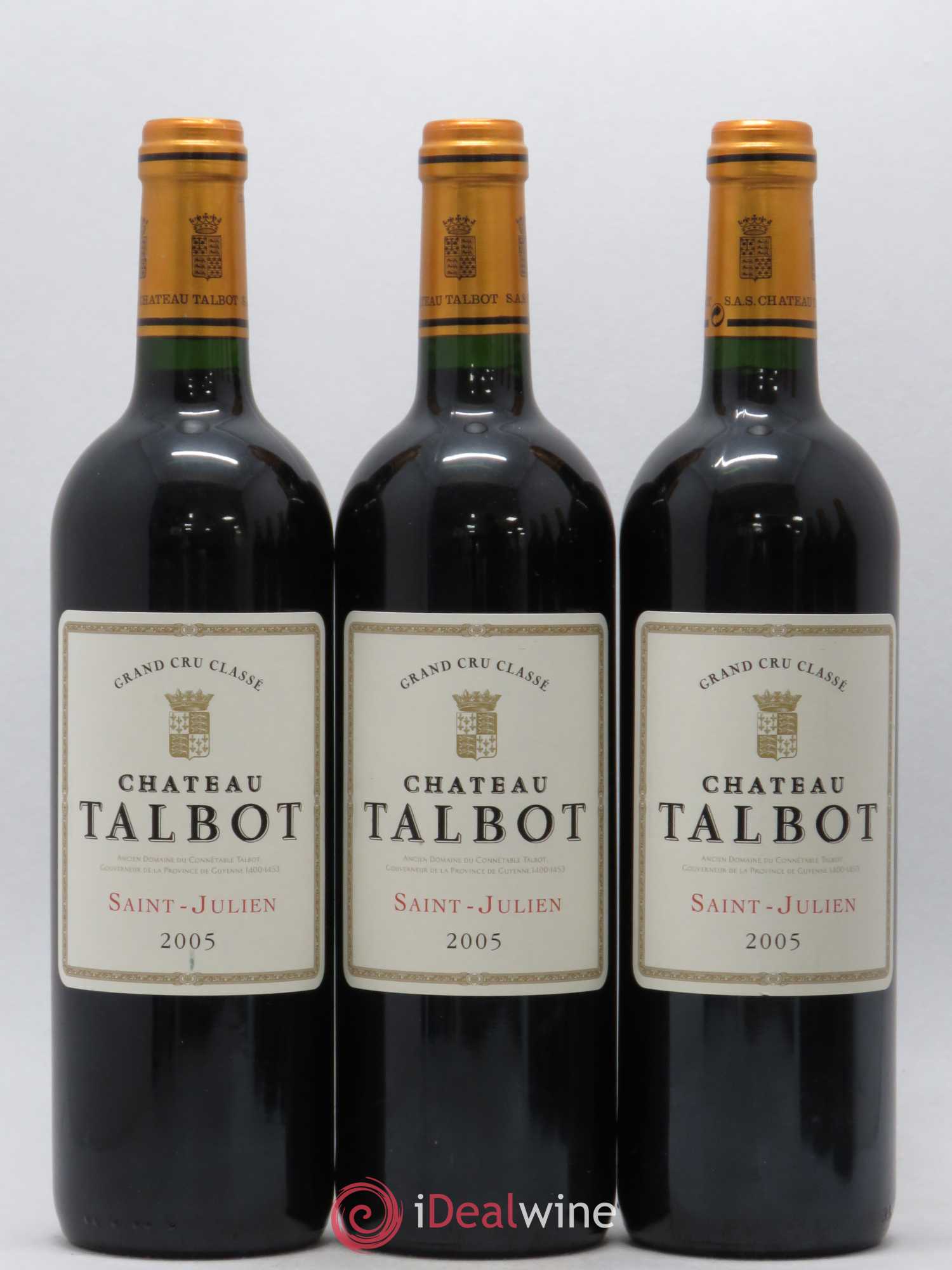 Château Talbot 4ème Grand Cru Classé 2005 - Lot de 6 bouteilles - 1