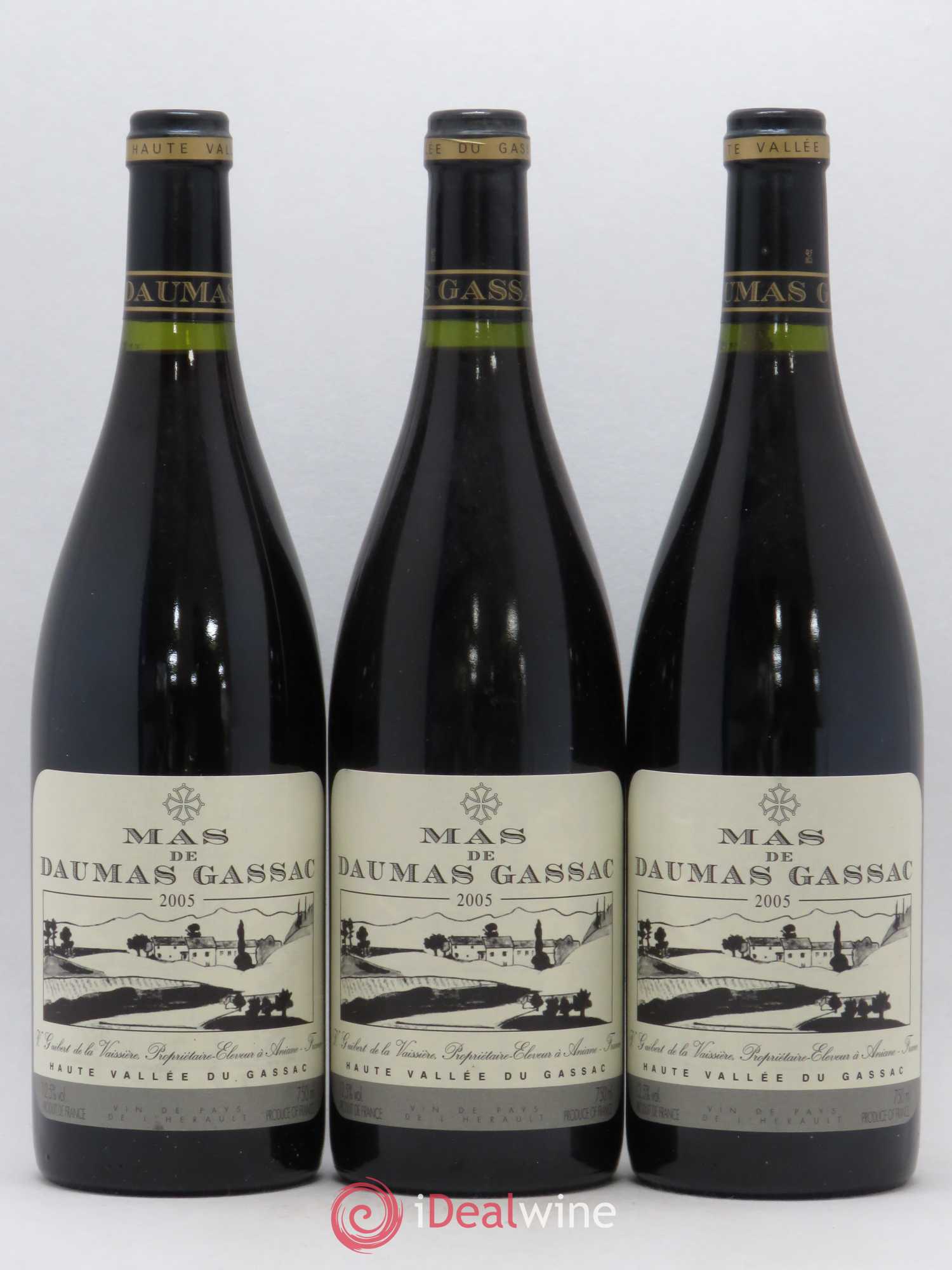 Pays d'Hérault Mas de Daumas Gassac 2005 - Posten von 3 Flaschen - 0