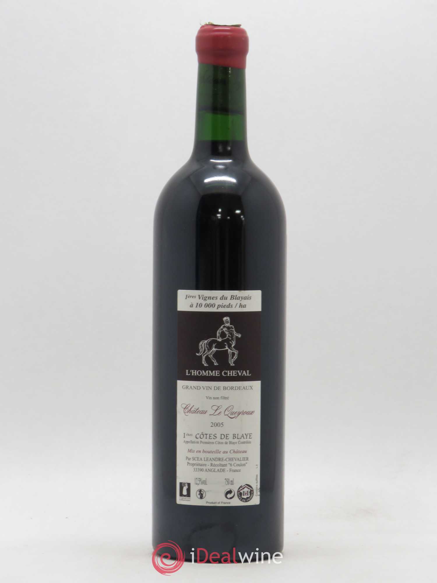 Premières-Côtes-de-Blaye (Blaye-Côtes-de-Bordeaux) Château Le Queyroux Le Joyau (sans prix de réserve) 2005 - Lot de 1 bouteille - 1