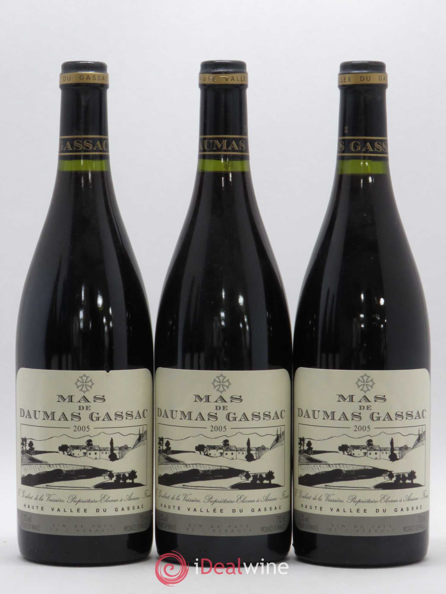 Pays d'Hérault Mas de Daumas Gassac 2005 - Posten von 6 Flaschen - 2