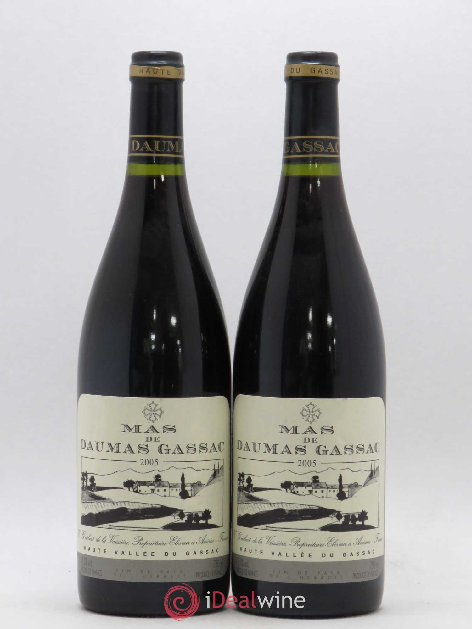 Pays d'Hérault Mas de Daumas Gassac 2005 - Posten von 2 Flaschen - 0