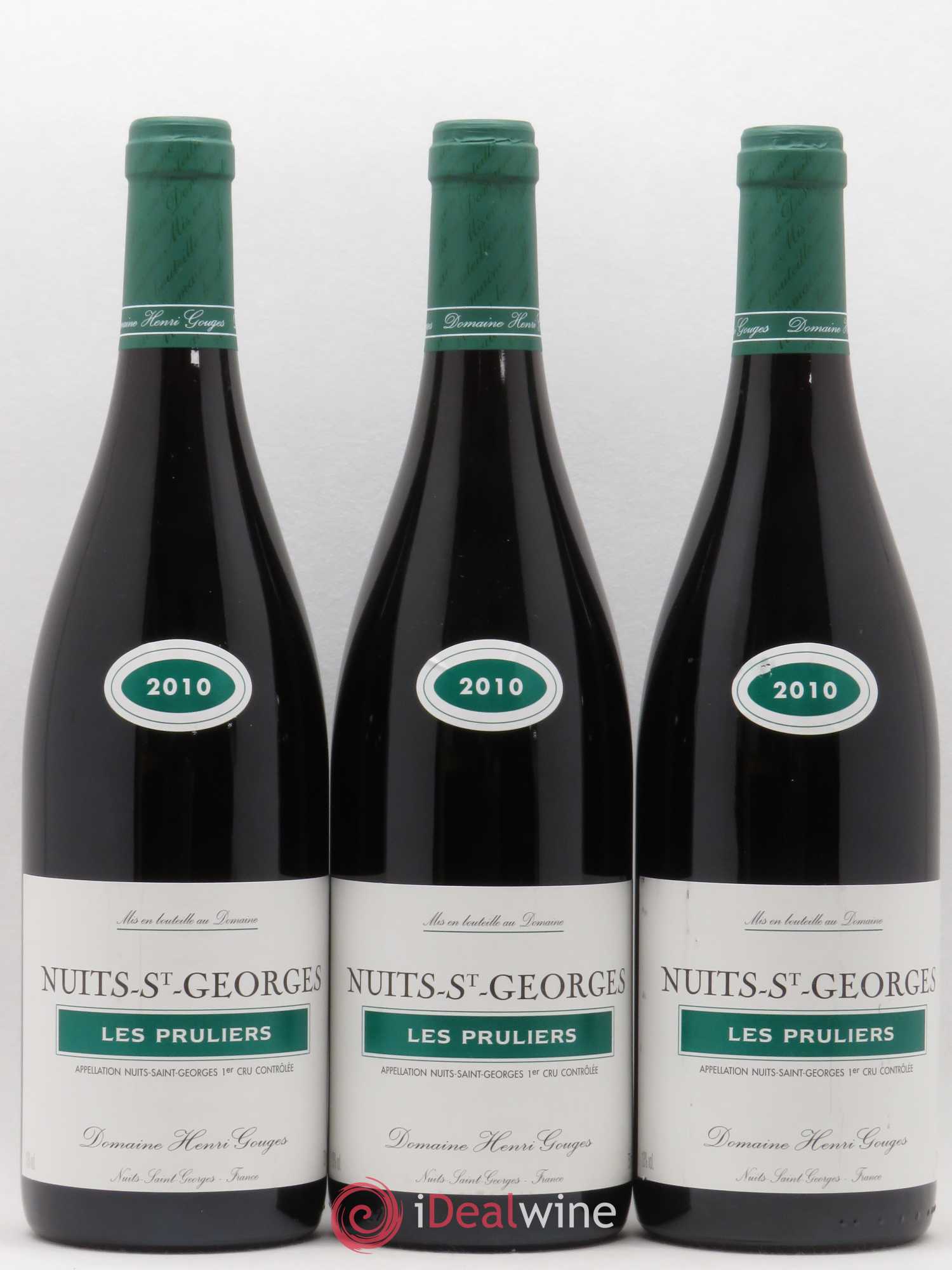 Nuits-Saint-Georges 1er Cru Les Pruliers Henri Gouges 2010 - Posten von 3 Flaschen - 0
