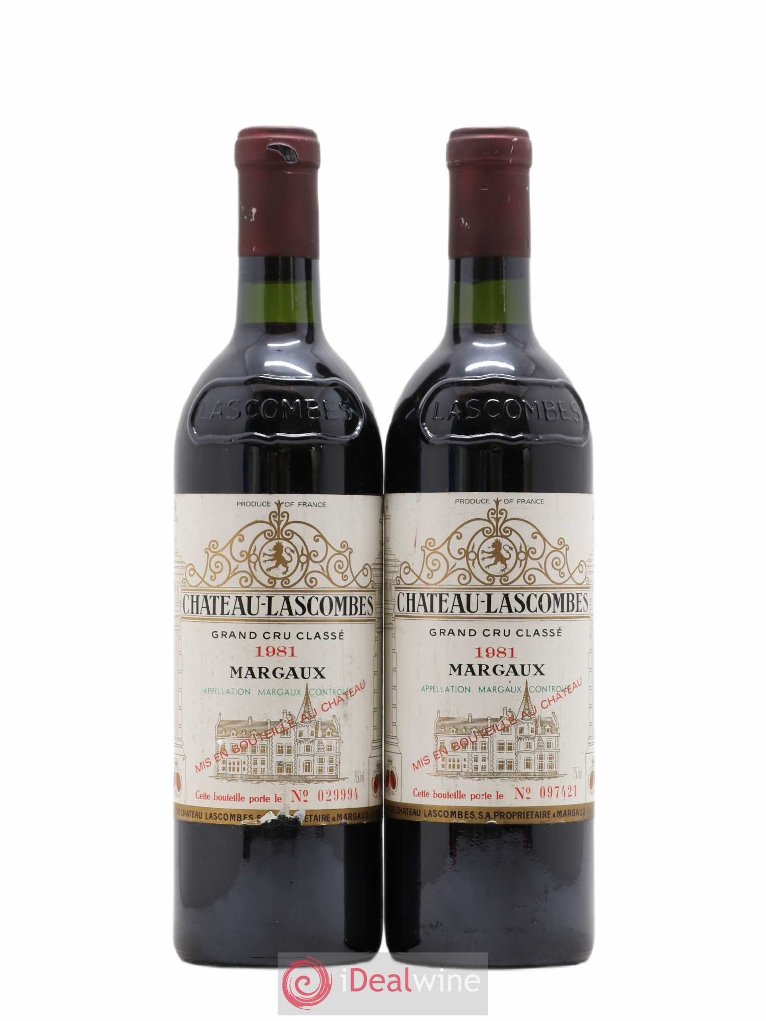 Château Lascombes 2ème Grand Cru Classé 1981 - Lot de 2 bouteilles - 0
