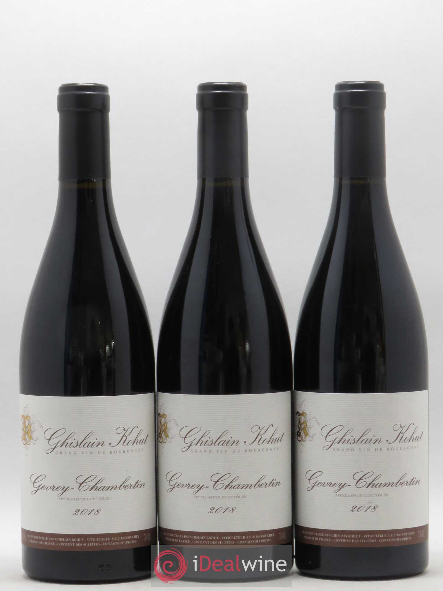 Gevrey-Chambertin Domaine Ghislain Kohut (sans prix de réserve) 2018 - Posten von 3 Flaschen - 0