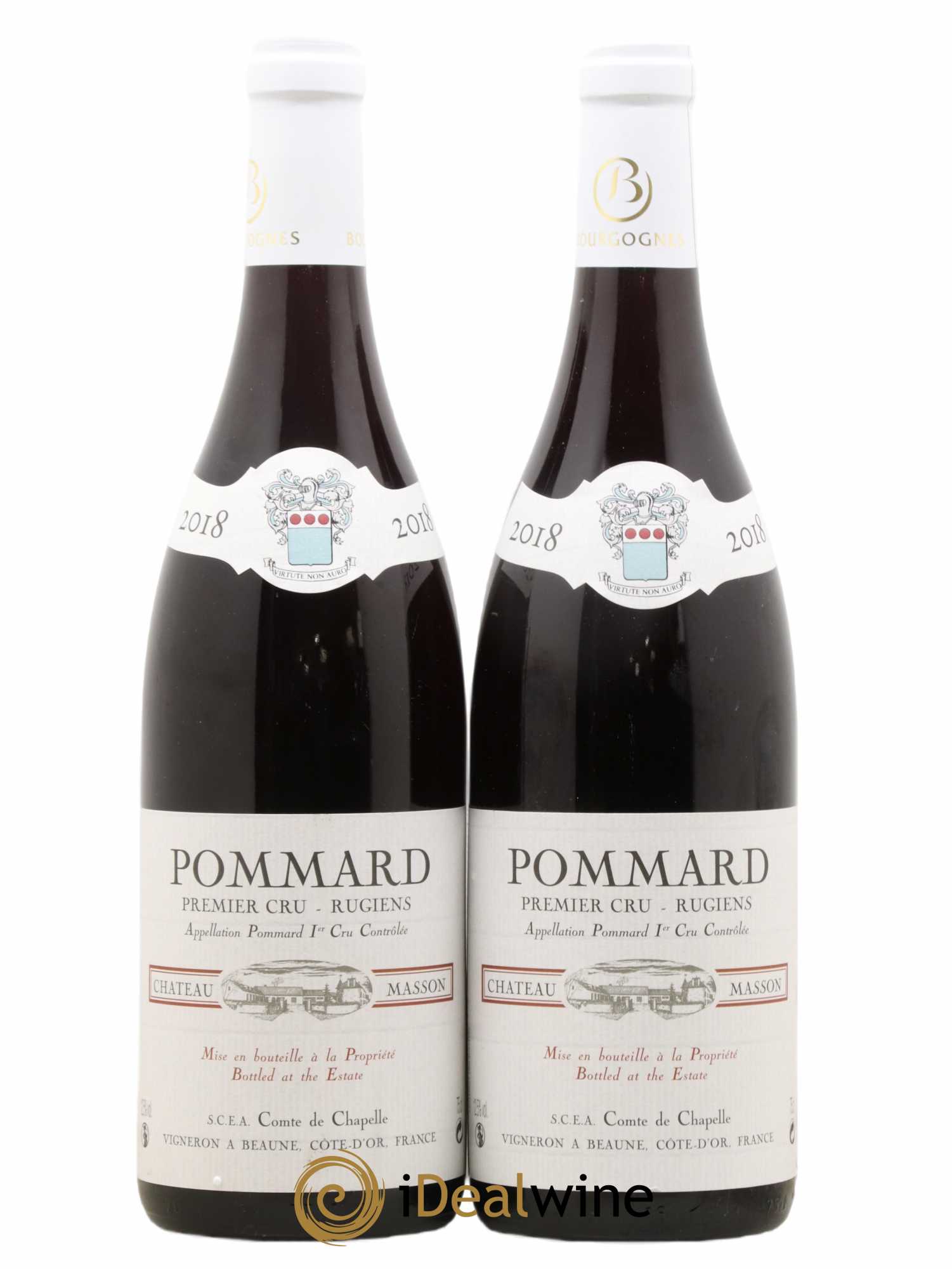 Pommard 1er Cru Rugiens Domaine Comte De Chapelle (no reserve) 2018 - Lot of 2 bottles - 0