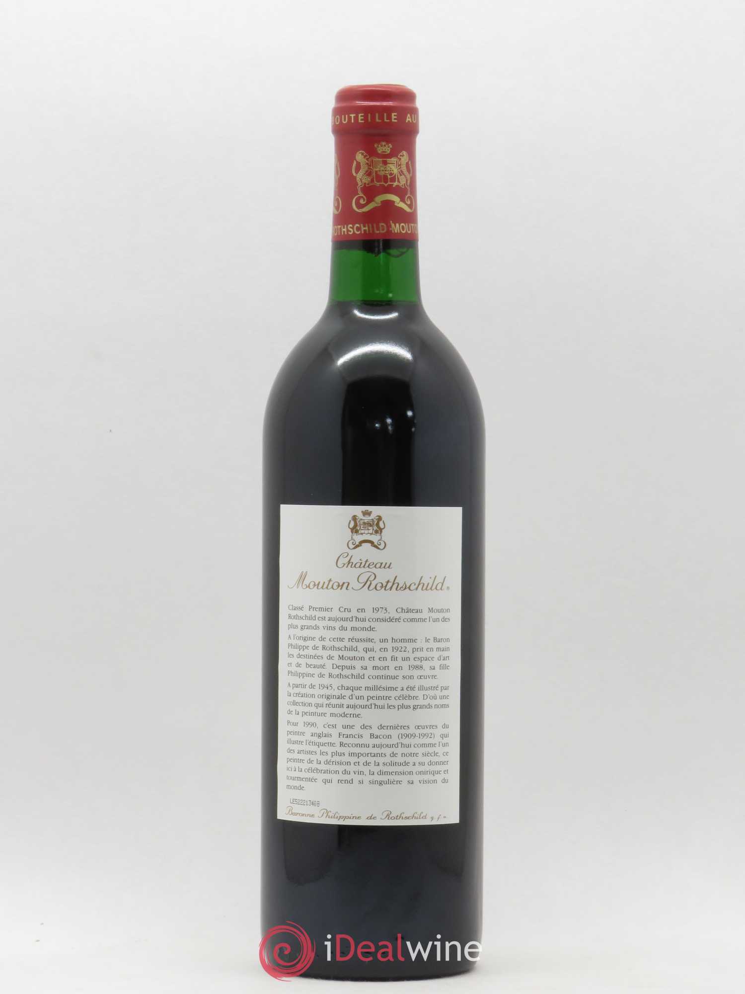 Château Mouton Rothschild 1er Grand Cru Classé 1990 - Lot de 1 bouteille - 1