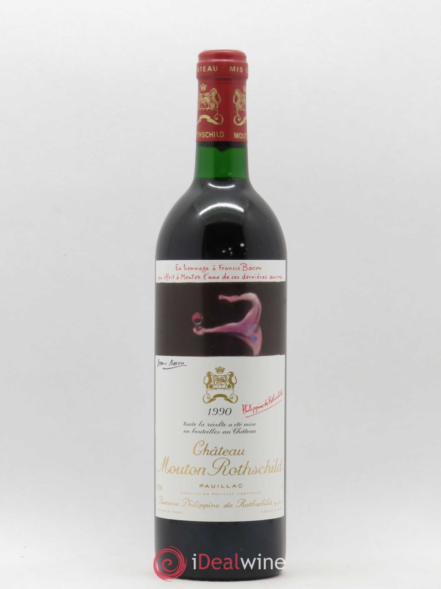 Château Mouton Rothschild 1er Grand Cru Classé 1990 - Lot de 1 bouteille - 0