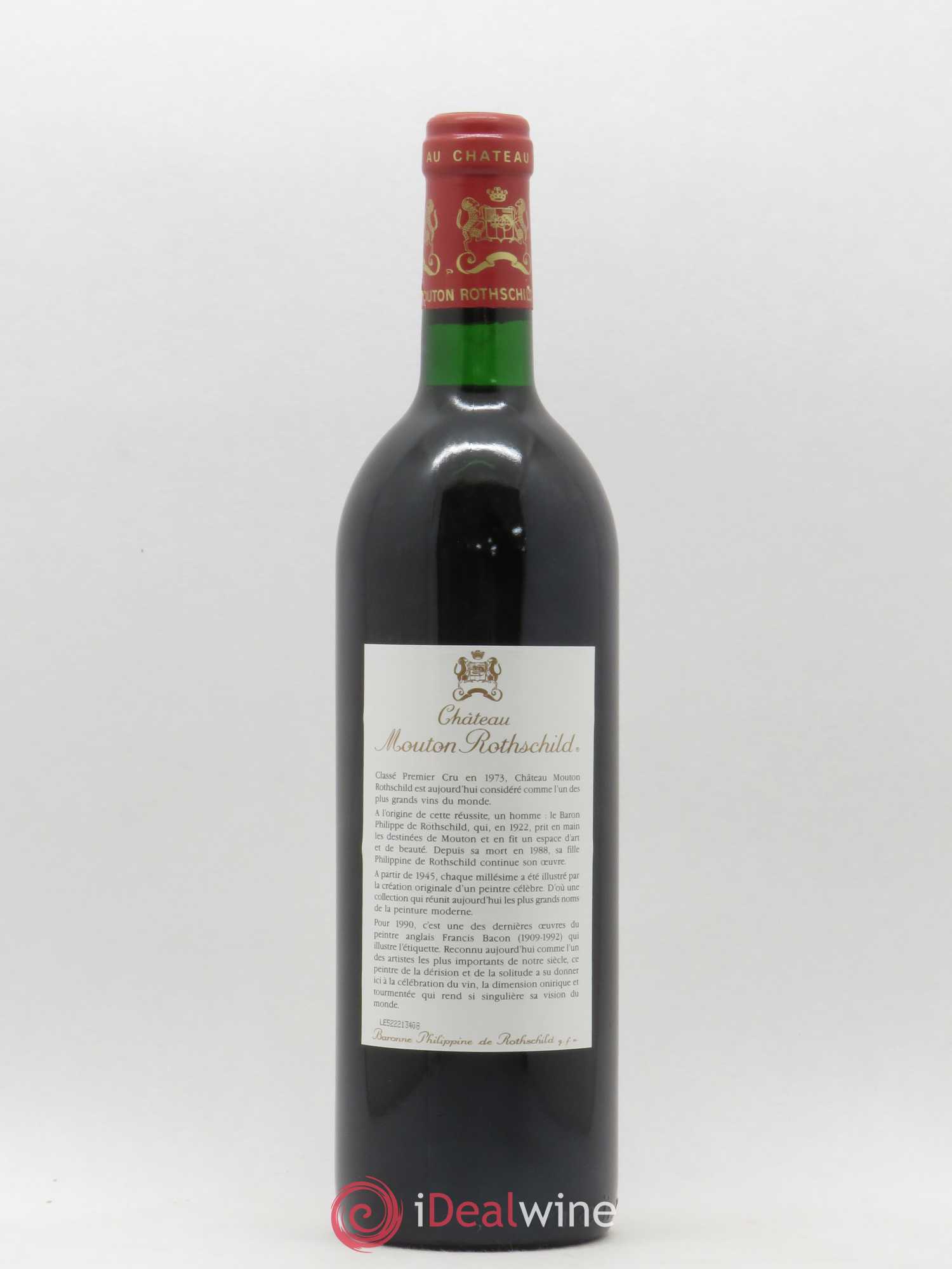 Château Mouton Rothschild 1er Grand Cru Classé 1990 - Lot de 1 bouteille - 1