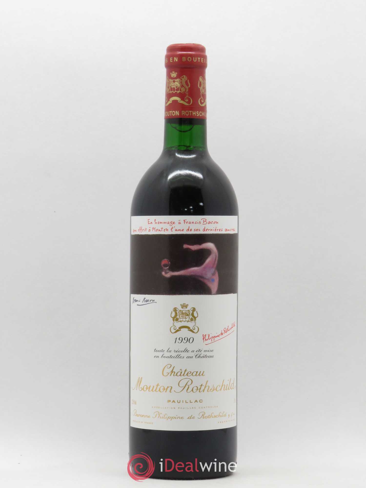 Château Mouton Rothschild 1er Grand Cru Classé 1990 - Lot de 1 bouteille - 0
