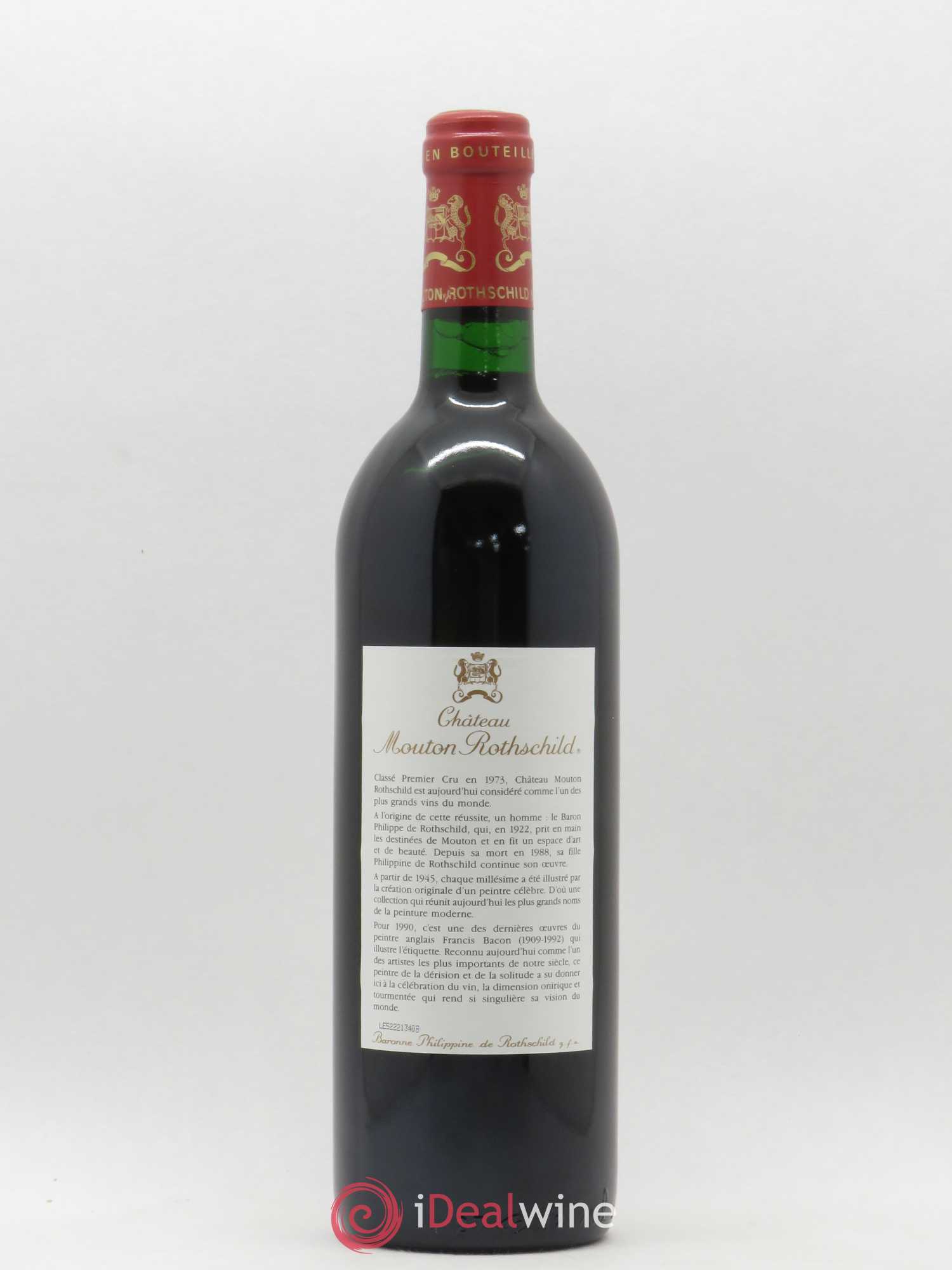 Château Mouton Rothschild 1er Grand Cru Classé 1990 - Lot de 1 bouteille - 1