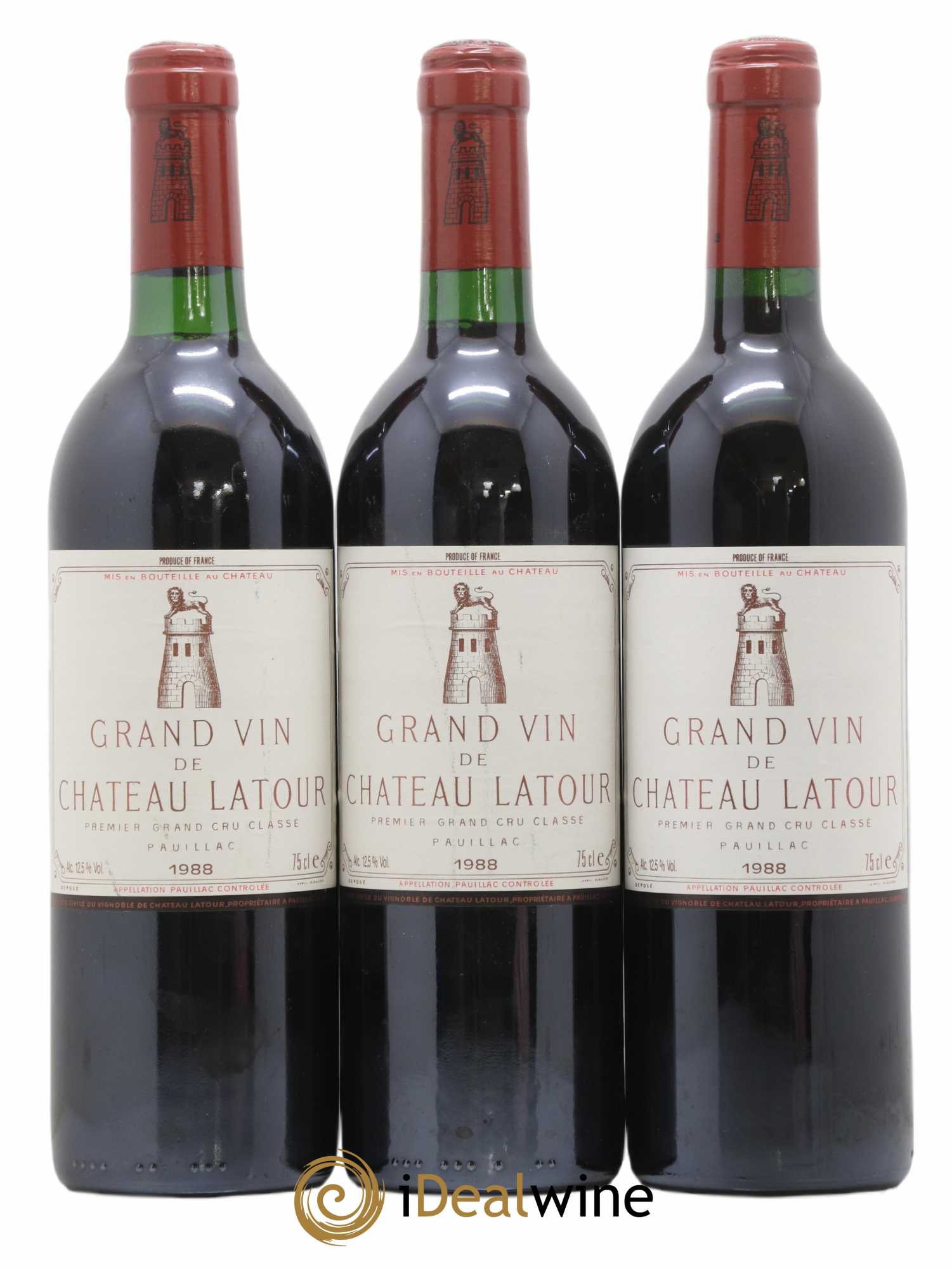 Château Latour 1er Grand Cru Classé 1988 - Lot de 3 bouteilles - 0