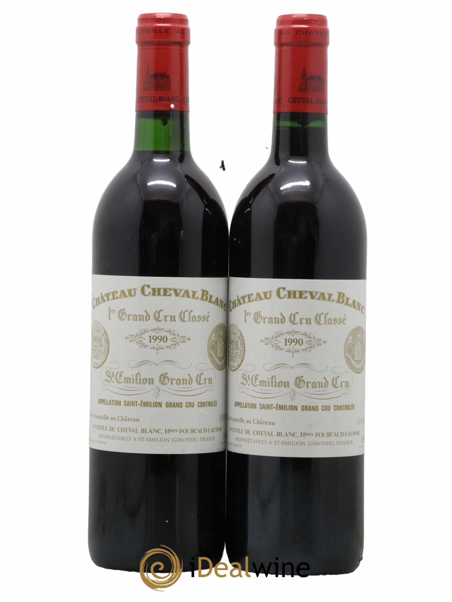 Château Cheval Blanc 1er Grand Cru Classé A 1990 - Lot de 2 bouteilles - 0