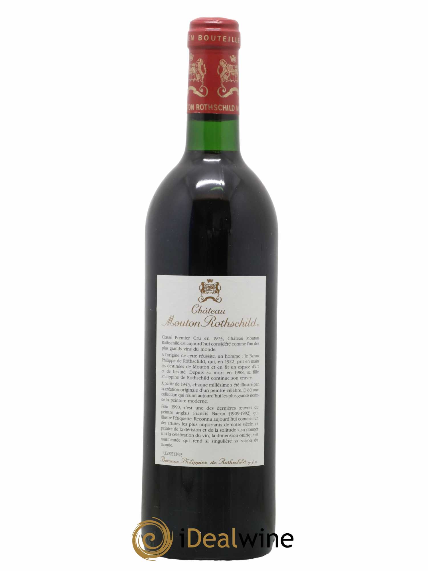 Château Mouton Rothschild 1er Grand Cru Classé 1990 - Lot de 1 bouteille - 1
