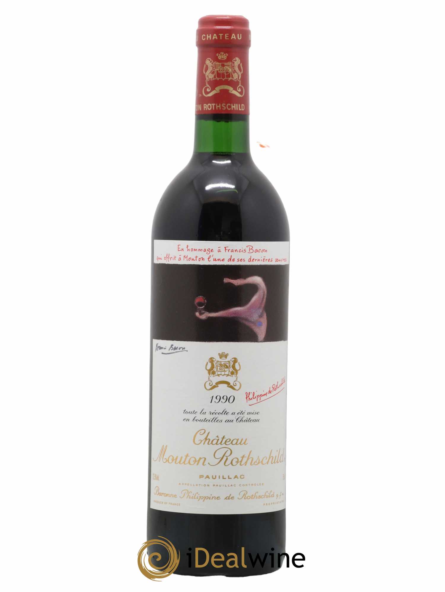 Château Mouton Rothschild 1er Grand Cru Classé 1990 - Lot de 1 bouteille - 0
