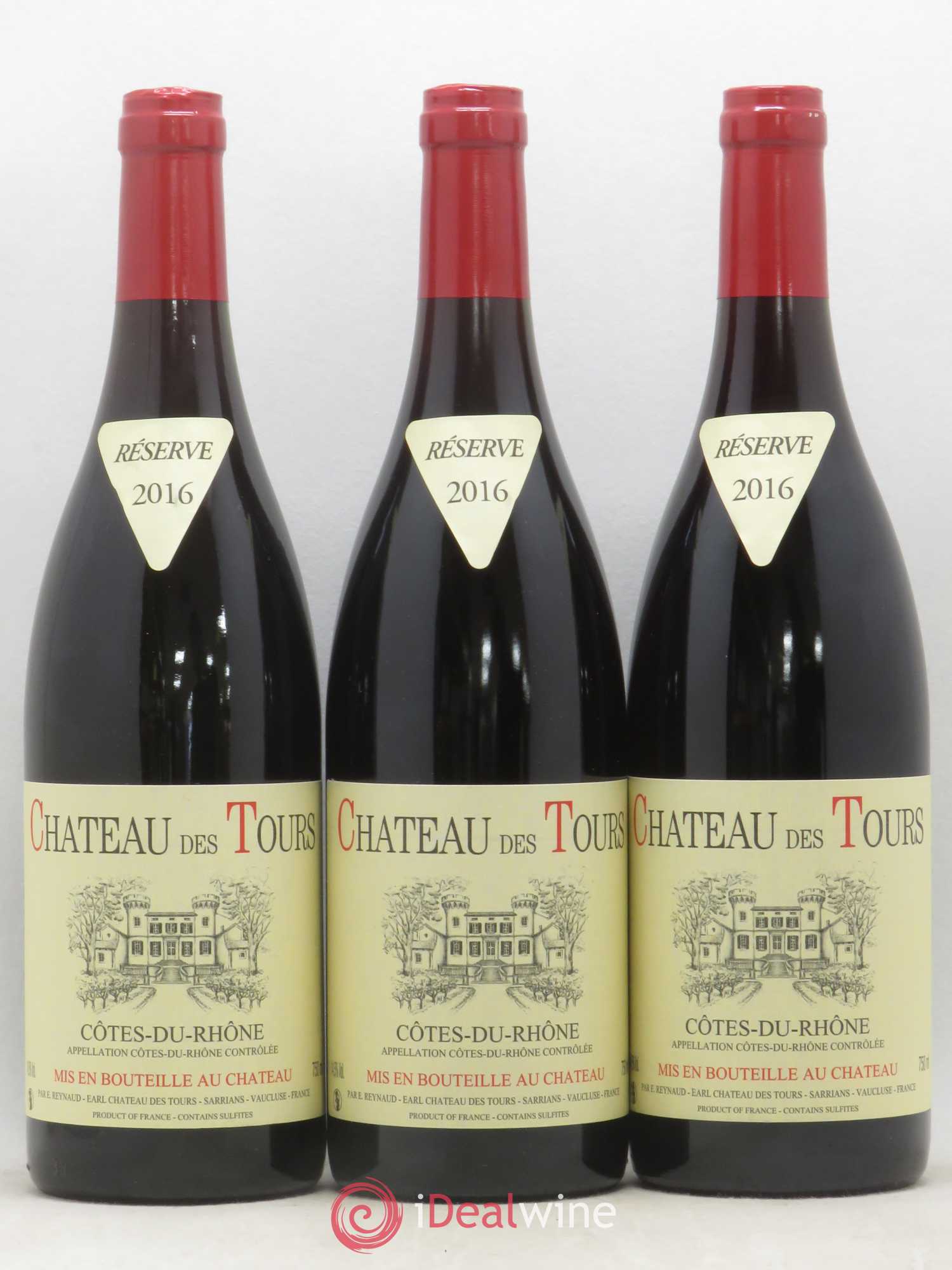 Côtes-du-Rhône Château des Tours Emmanuel Reynaud 2016 - Lot de 3 bouteilles - 0