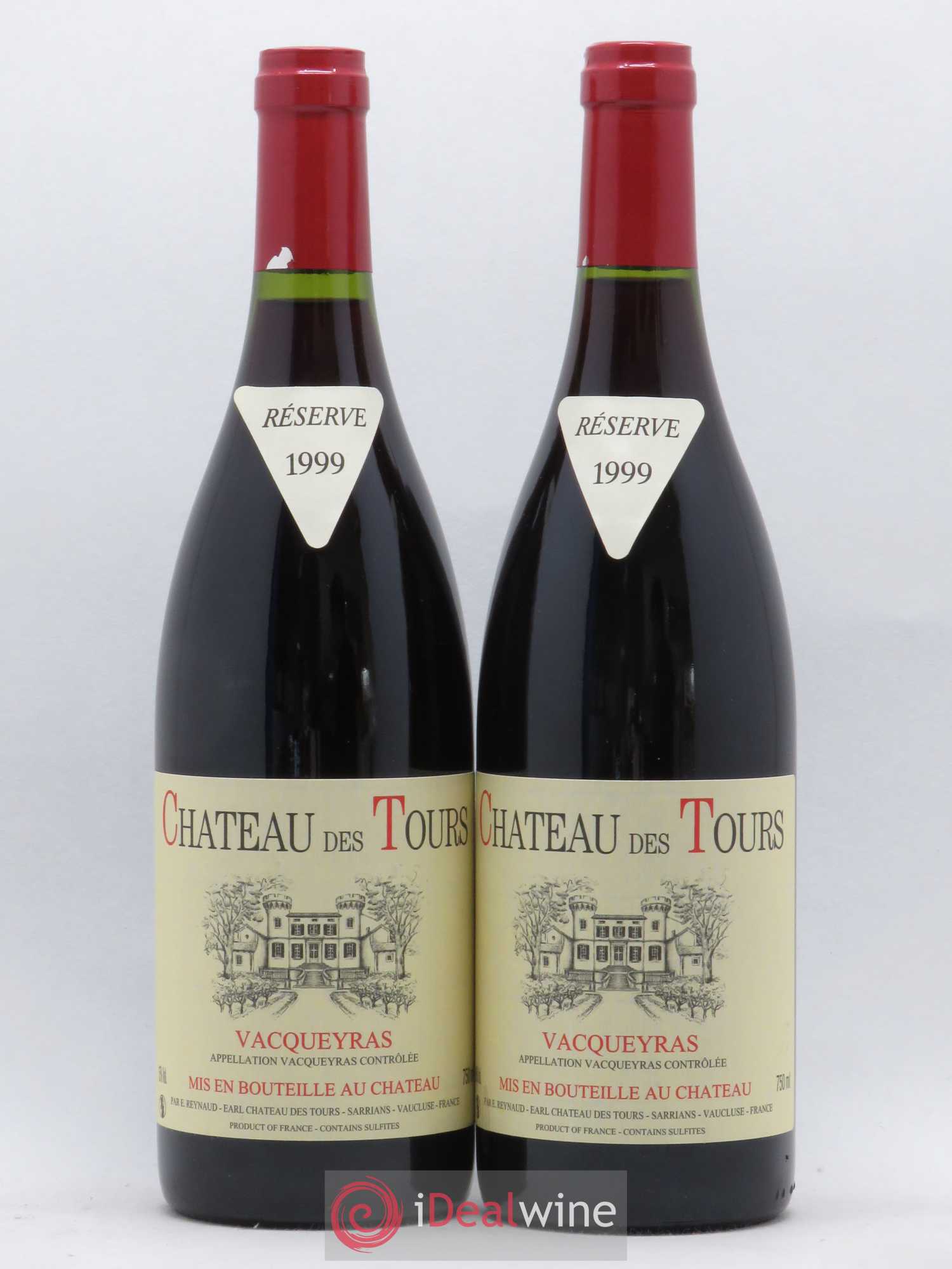 Vacqueyras Château des Tours Emmanuel Reynaud 1999 - Lot de 2 bouteilles - 0