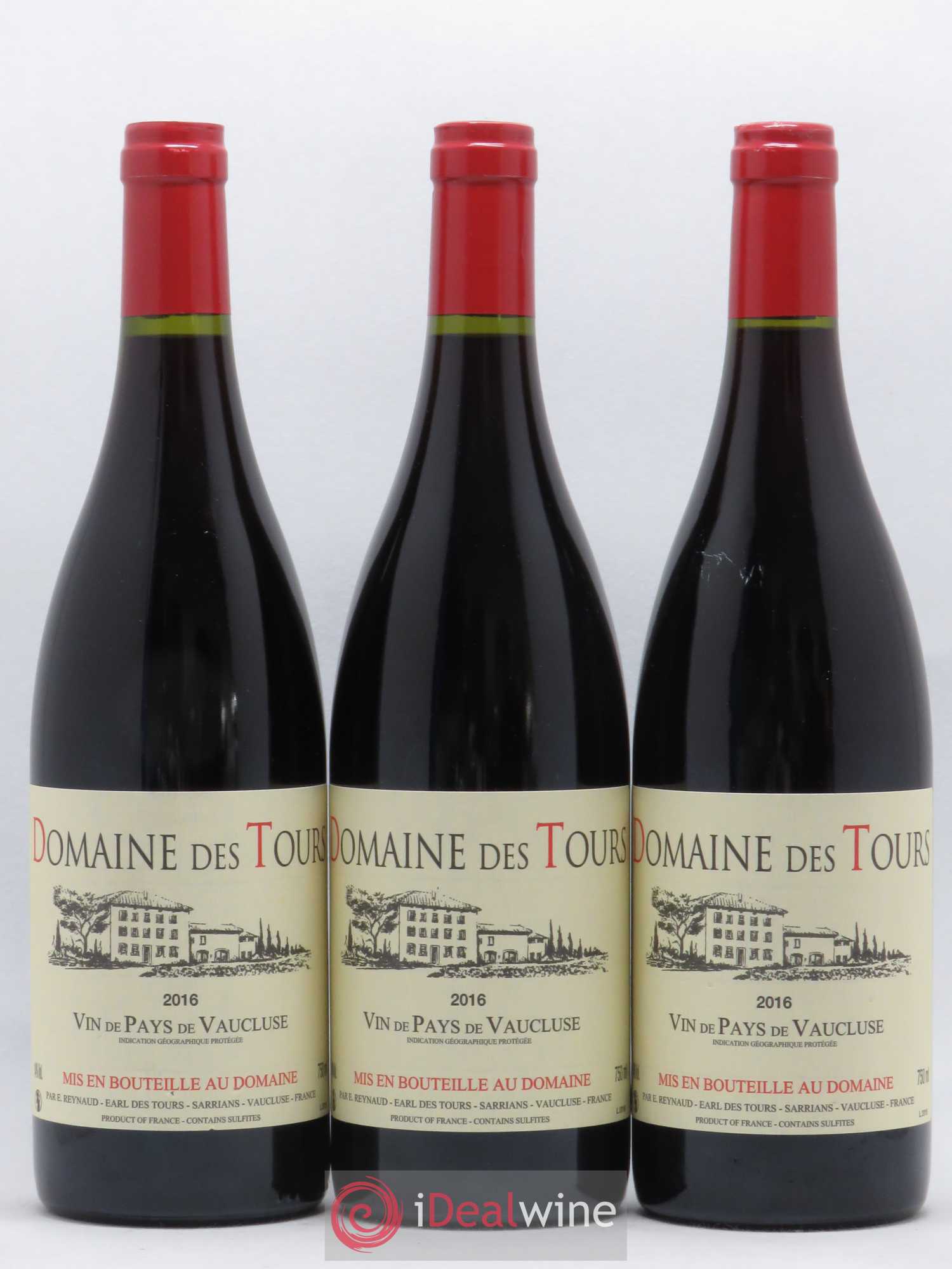 Vaucluse (Vin de Pays de Vaucluse) Domaine des Tours Emmanuel Reynaud 2016 - Lot de 3 bouteilles - 0