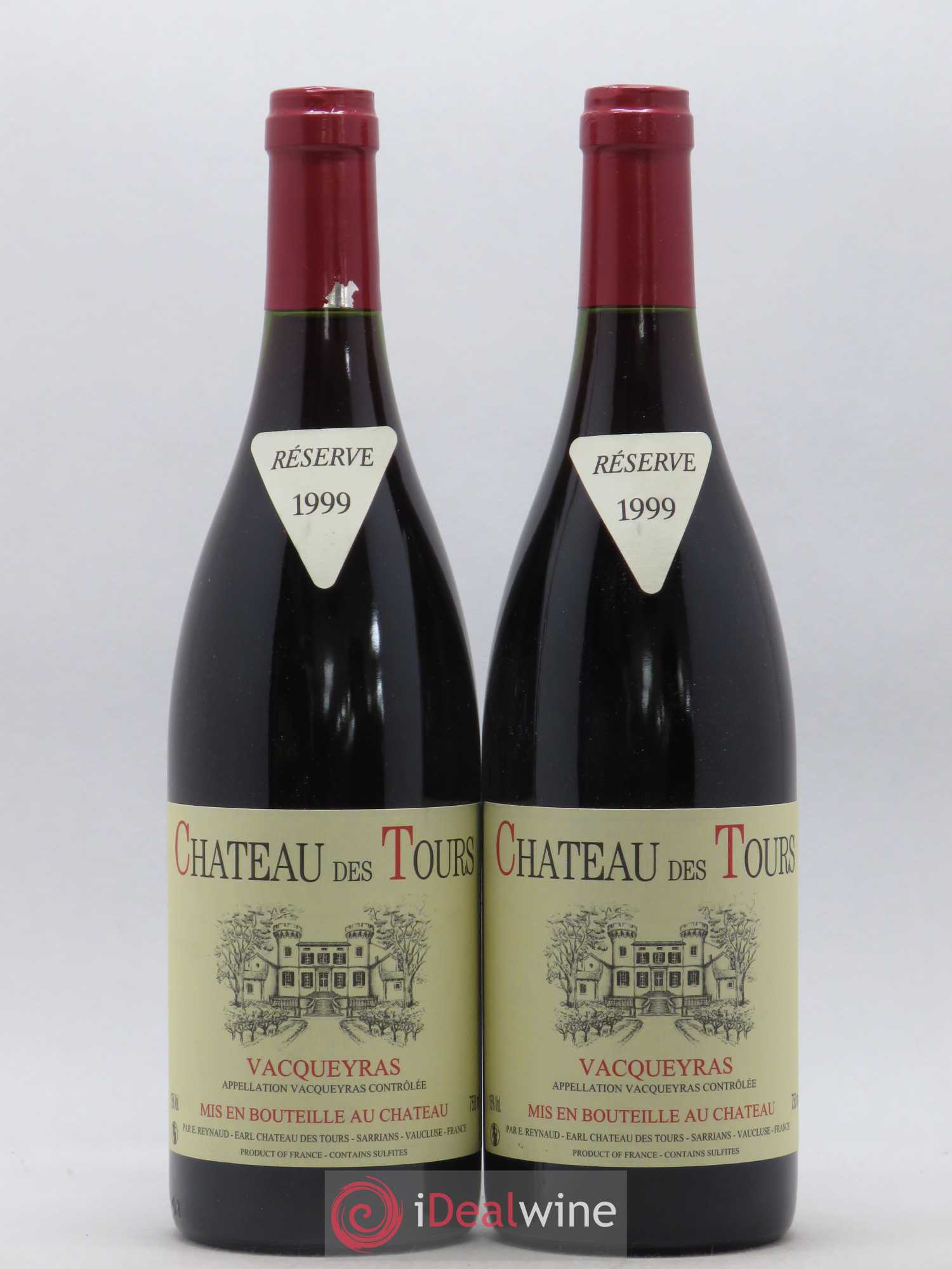 Vacqueyras Château des Tours Emmanuel Reynaud 1999 - Lot de 2 bouteilles - 0