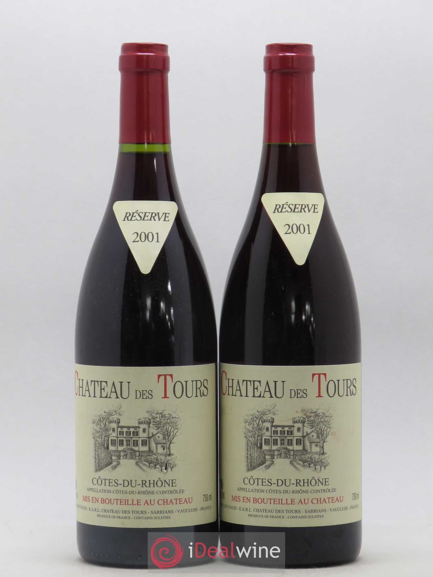 Côtes-du-Rhône Château des Tours Emmanuel Reynaud 2001 - Lot de 2 bouteilles - 0