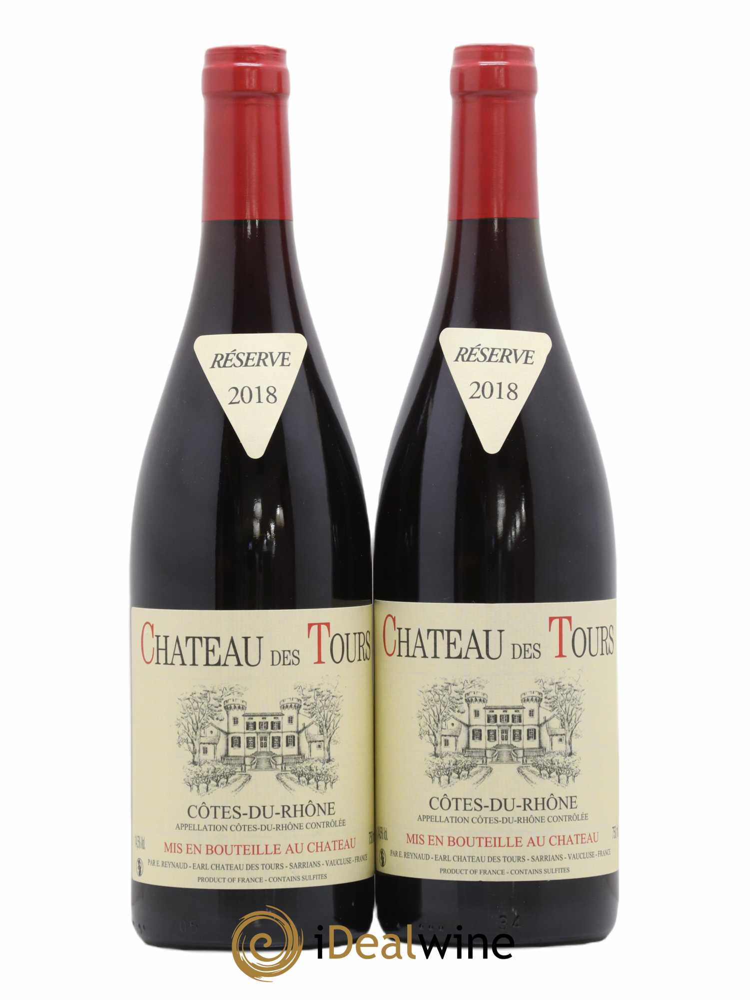 Côtes-du-Rhône Château des Tours Emmanuel Reynaud 2018 - Lot de 2 bouteilles - 0