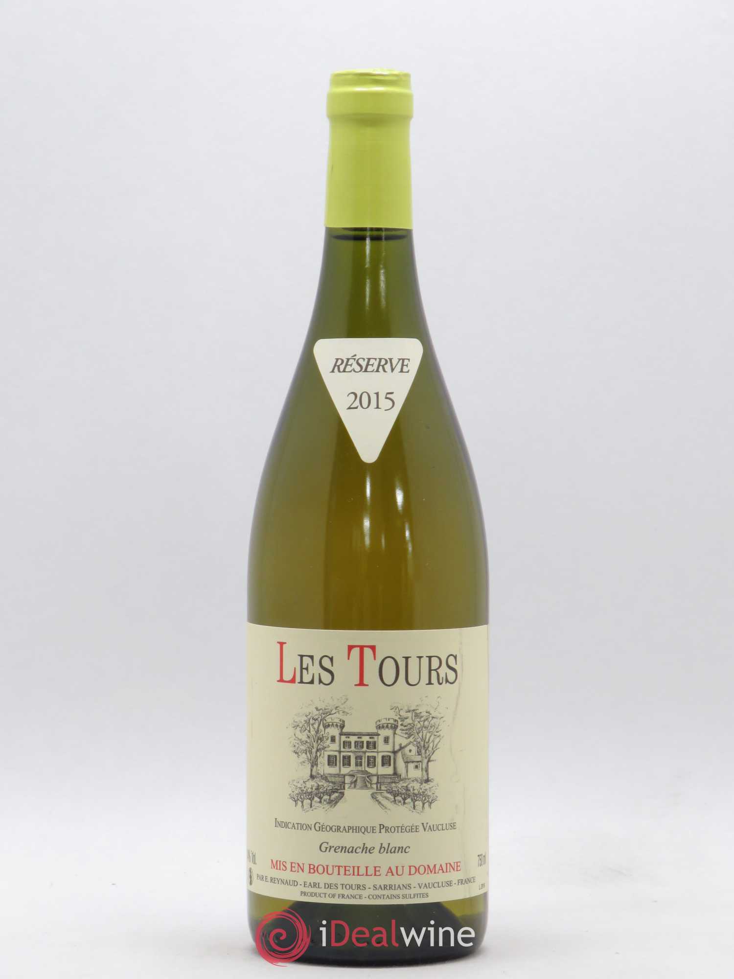 Vaucluse (Vin de Pays de Vaucluse) Les Tours Grenache Blanc Emmanuel Reynaud 2015 - Lot de 1 bouteille - 0