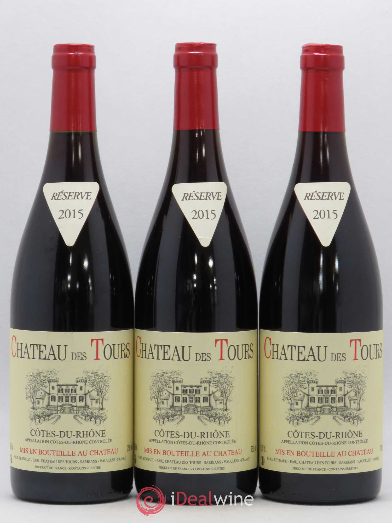Côtes-du-Rhône Château des Tours Emmanuel Reynaud 2015 - Lot de 3 bouteilles - 0