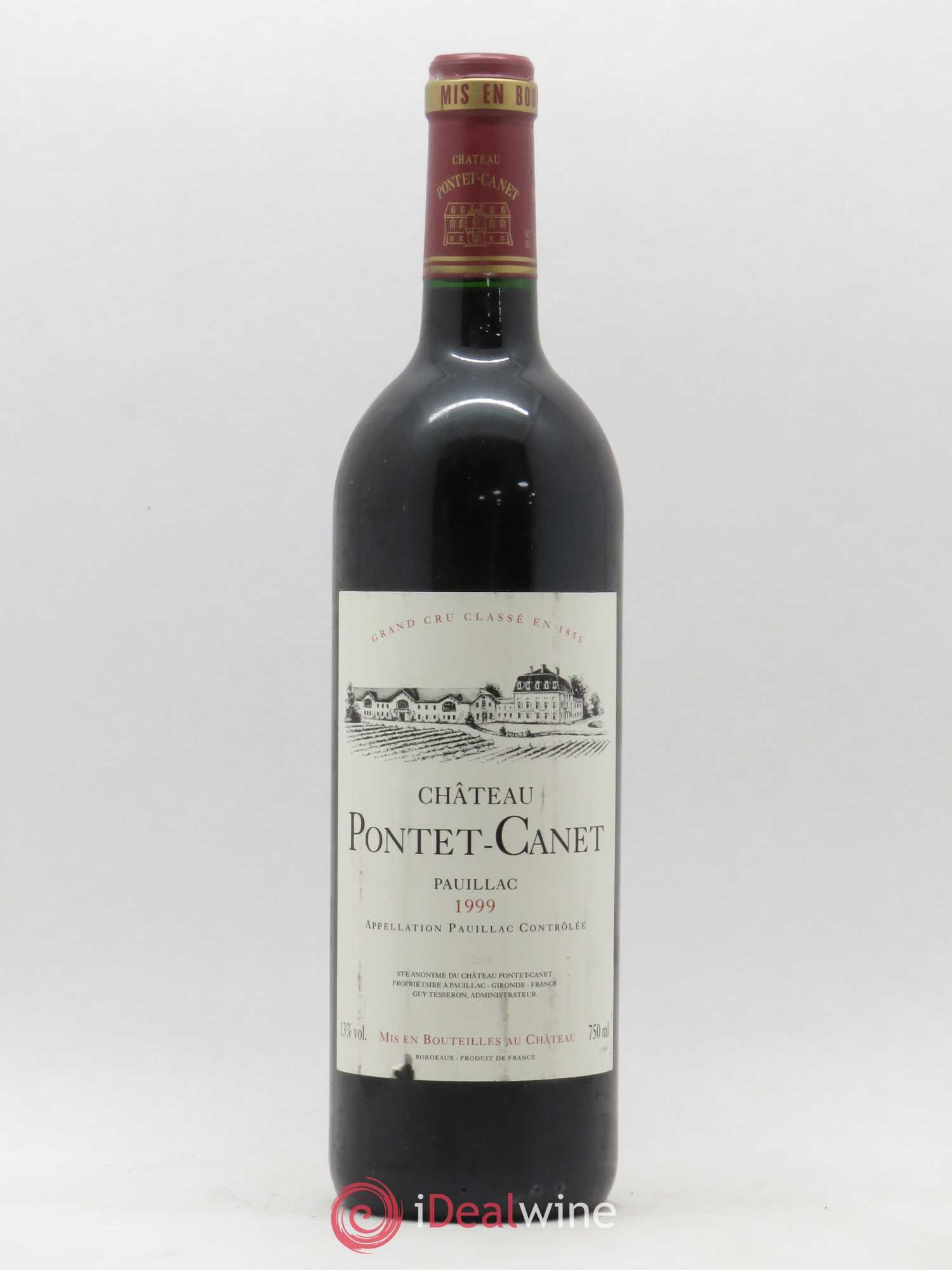 Château Pontet Canet 5ème Grand Cru Classé 1999 - Lot de 1 bouteille - 0