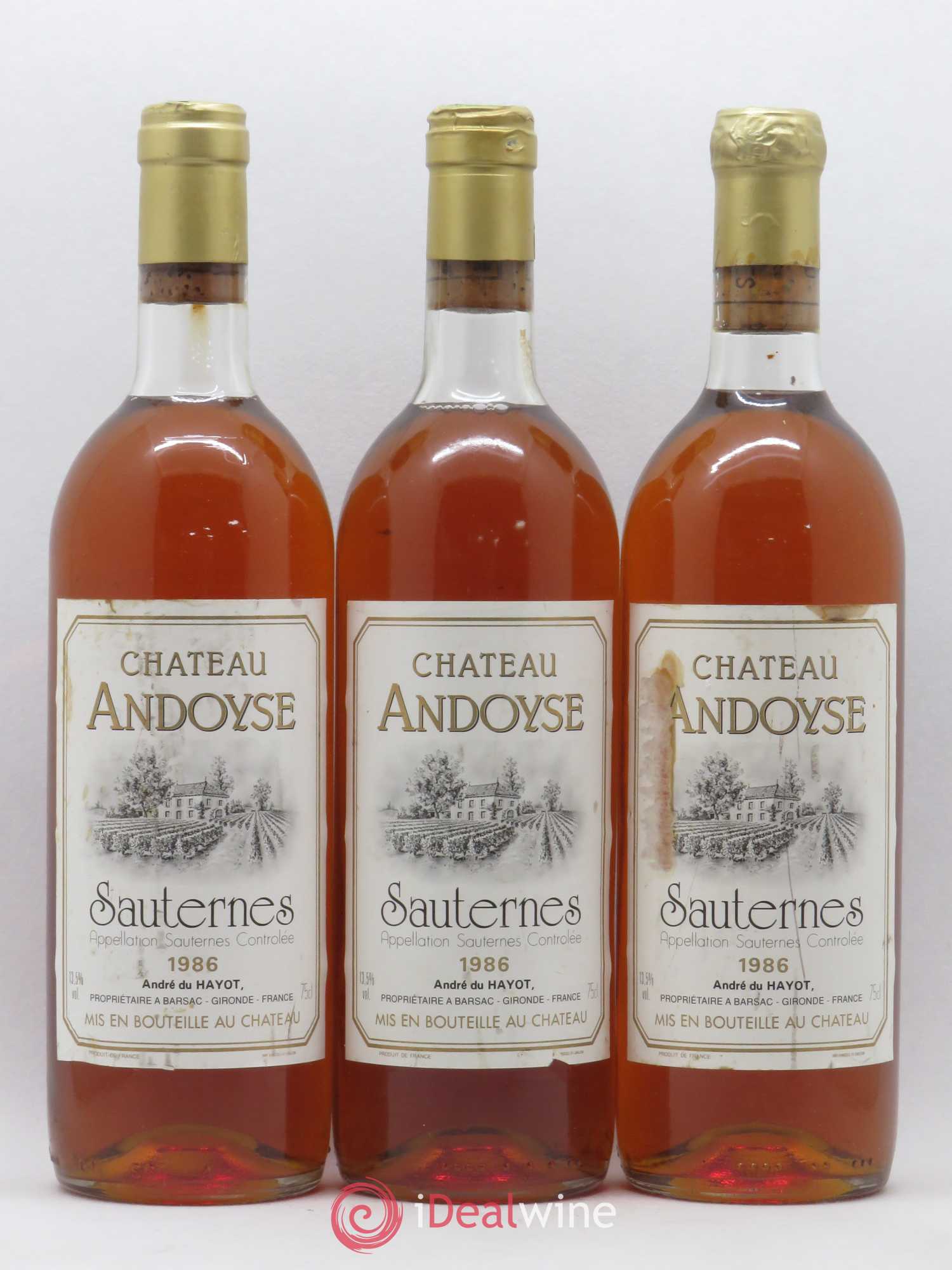 Château Andoyse (senza prezzo di riserva) 1986 - Lotto di 3 bottiglie - 0