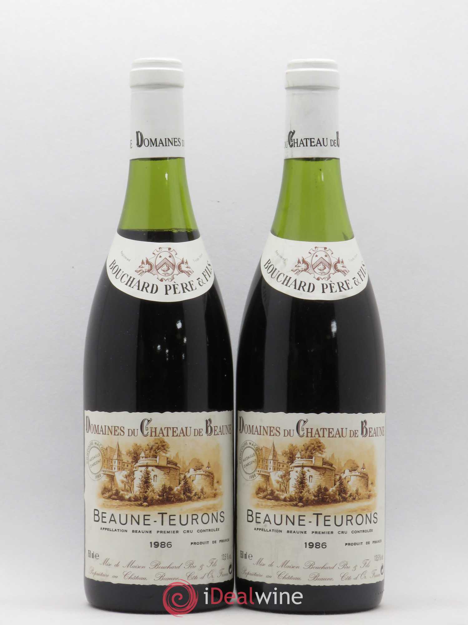Beaune 1er Cru Teurons Bouchard Père & Fils 1986 - Lot de 2 bouteilles - 0