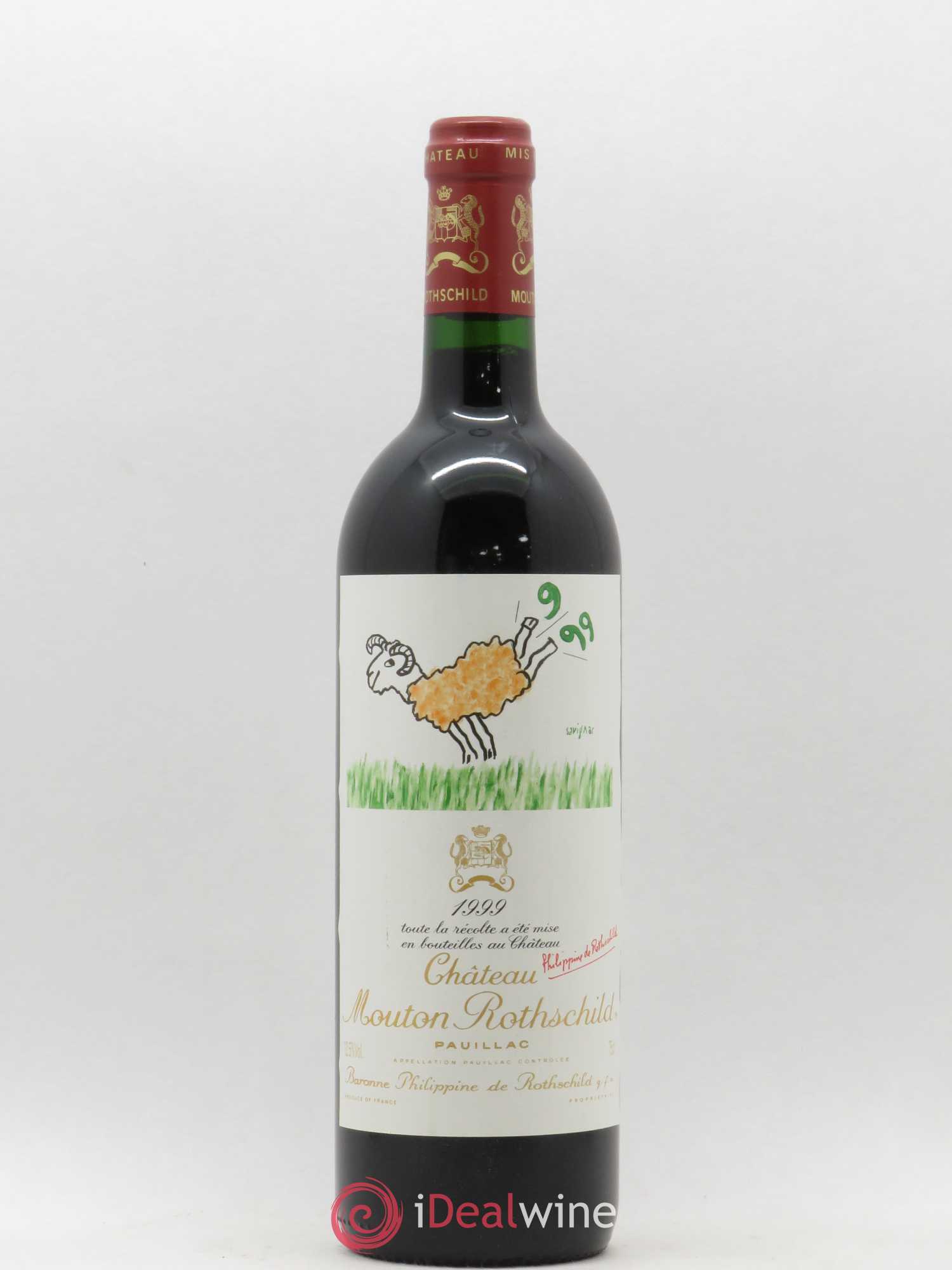 Château Mouton Rothschild 1er Grand Cru Classé 1999 - Lot de 1 bouteille - 0
