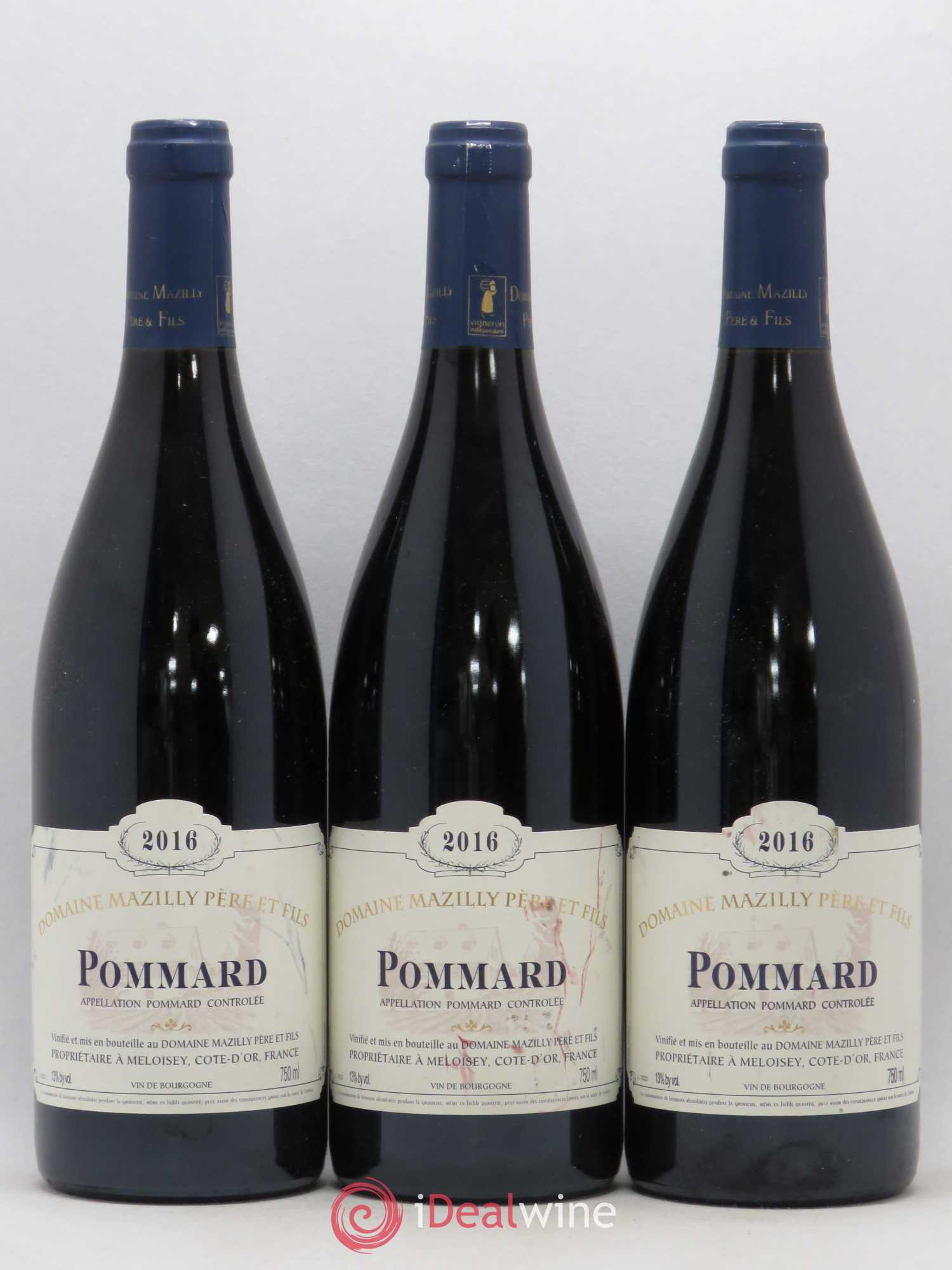 Pommard Mazilly 2016 - Posten von 3 Flaschen - 0