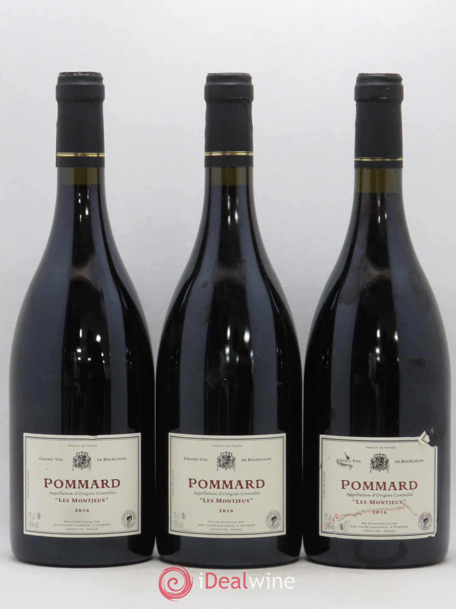 Pommard Les Montjeus Coste Caumartin 2016 - Lot de 3 bouteilles - 0