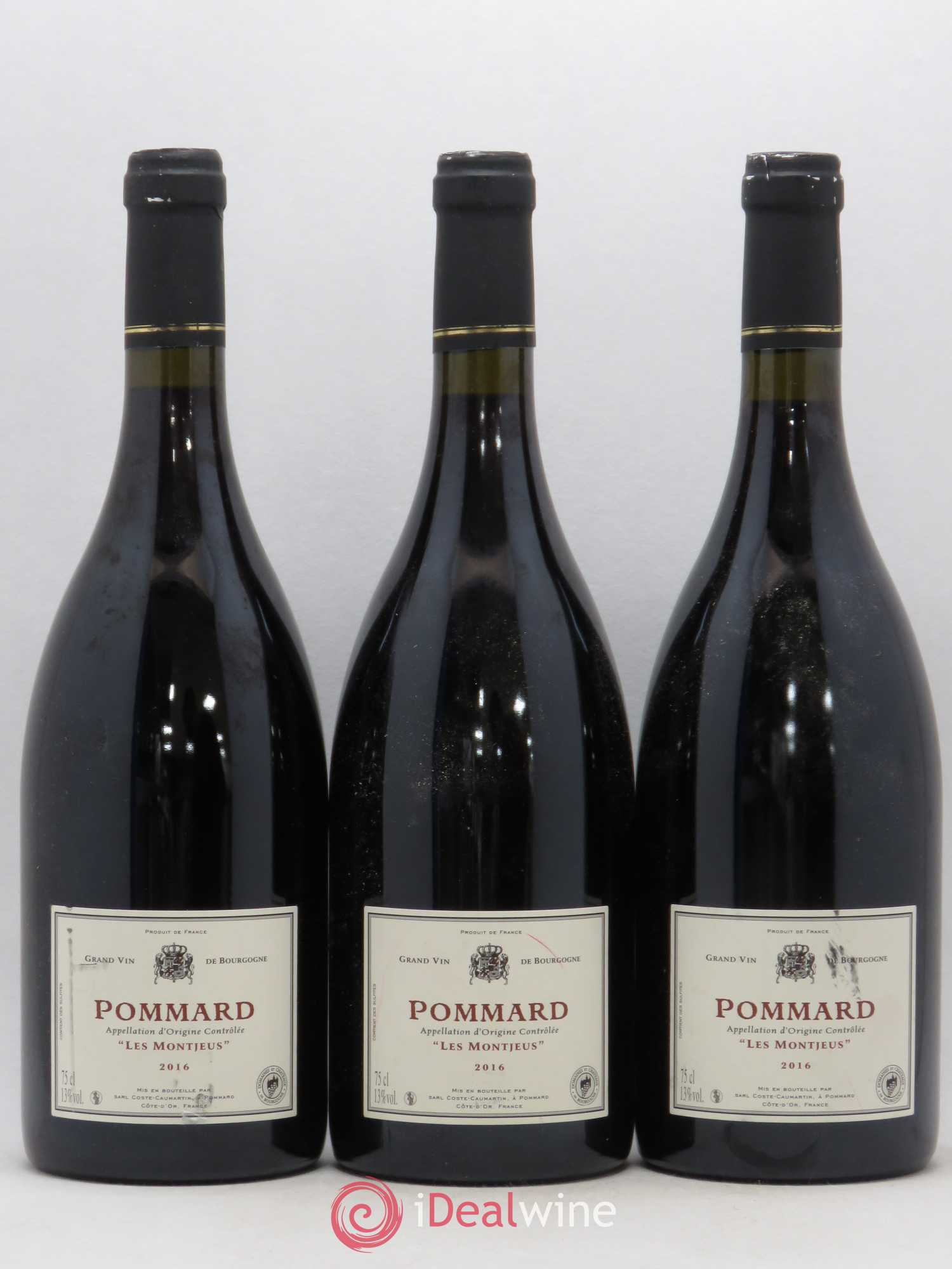 Pommard Les Montjeus Coste Caumartin 2016 - Lot de 3 bouteilles - 0