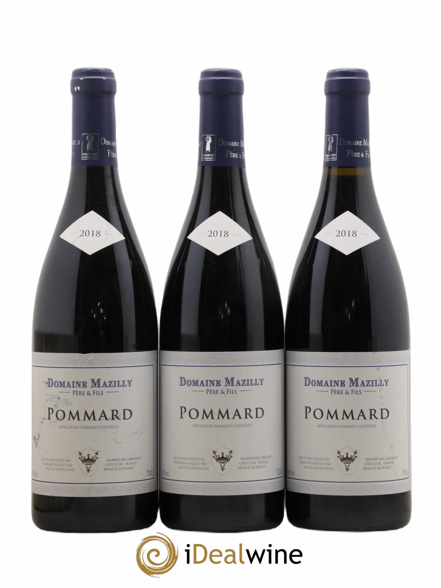 Pommard Domaine Mazilly Père & Fils 2018 - Lot de 3 bouteilles - 0