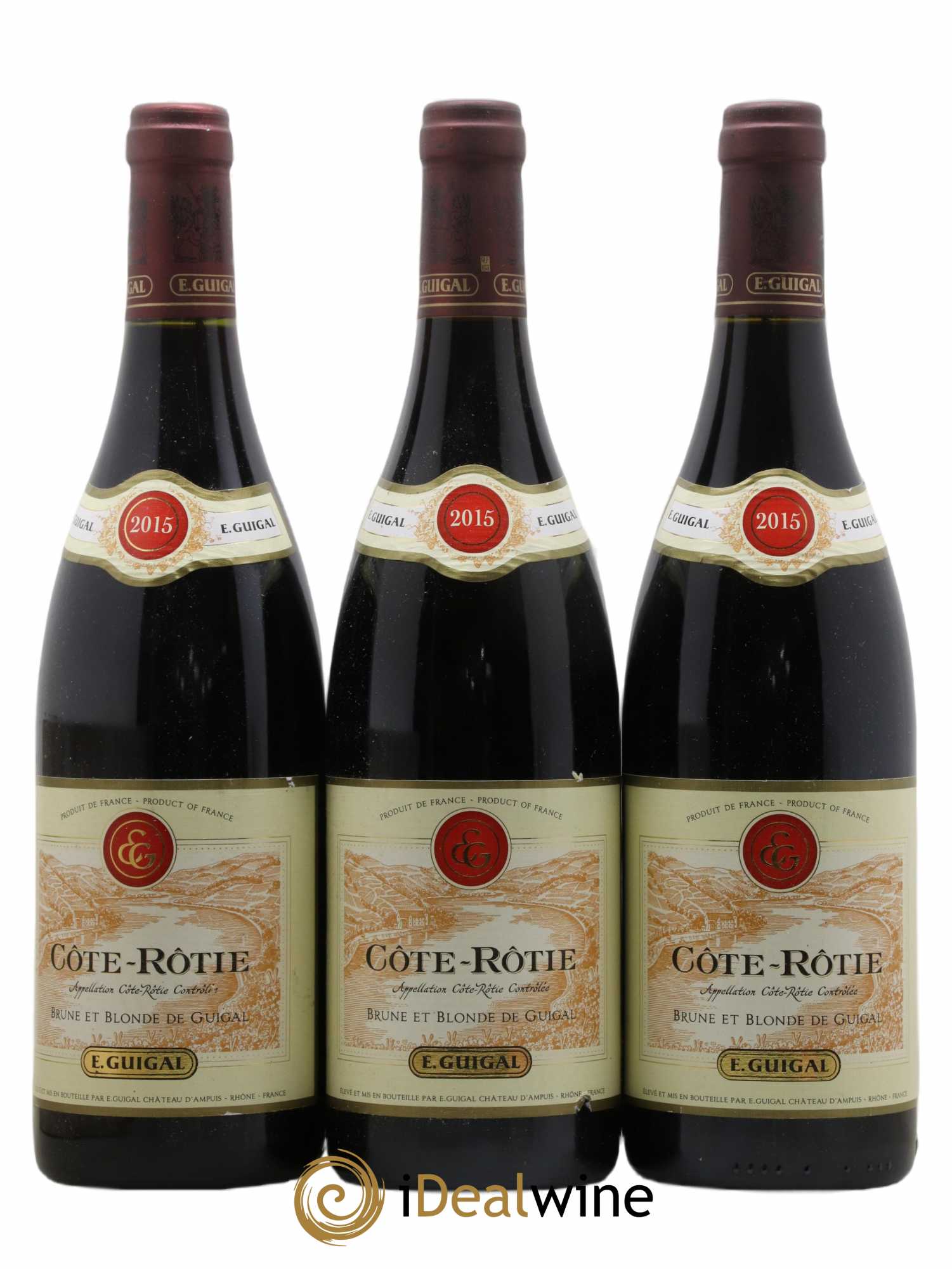 Côte-Rôtie Côtes Brune et Blonde Guigal 2015 - Lot de 3 bouteilles - 0